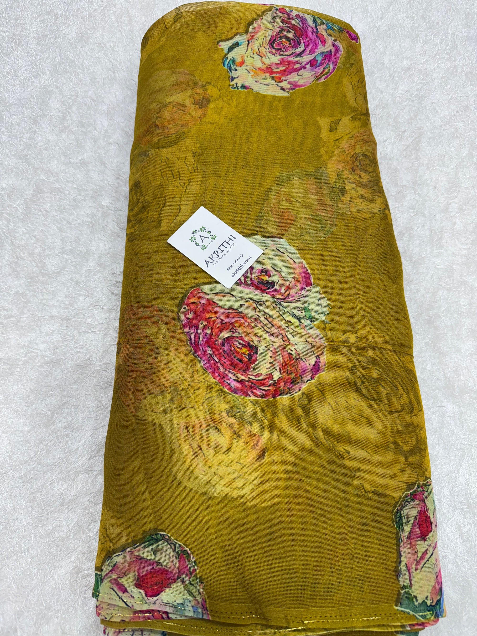 Printed viscose jute fabric
