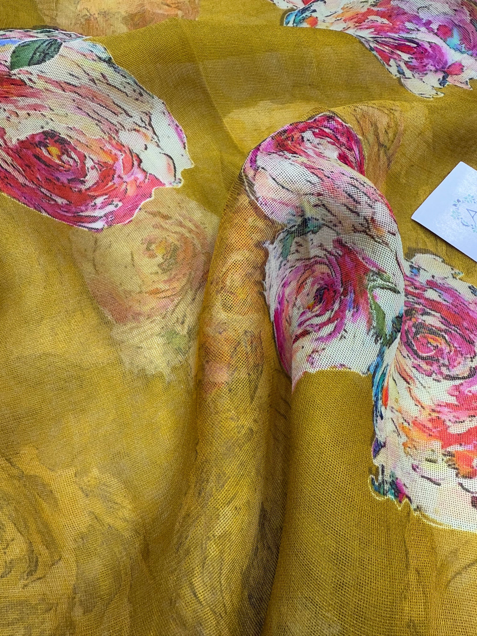 Printed viscose jute fabric