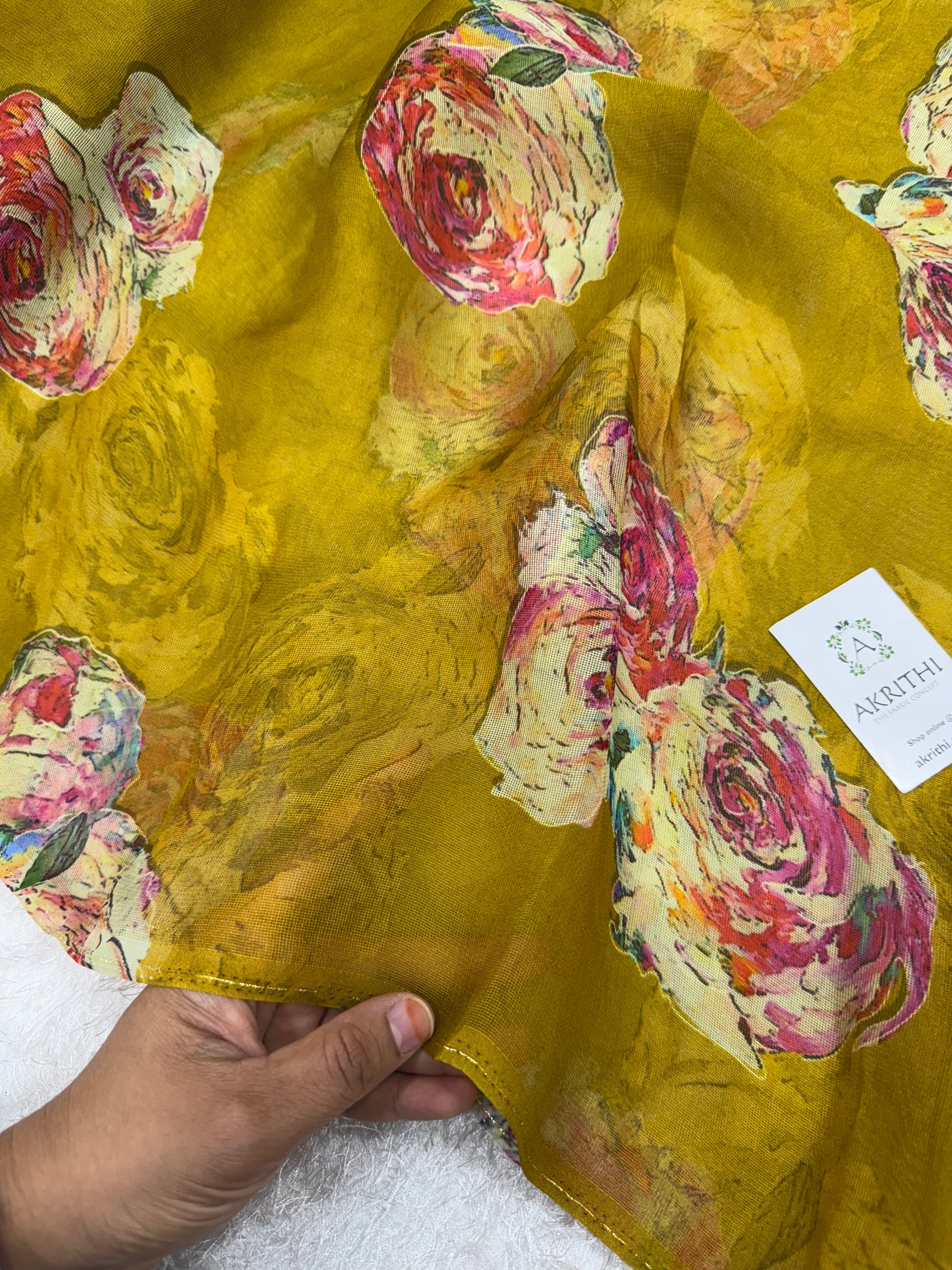 Printed viscose jute fabric