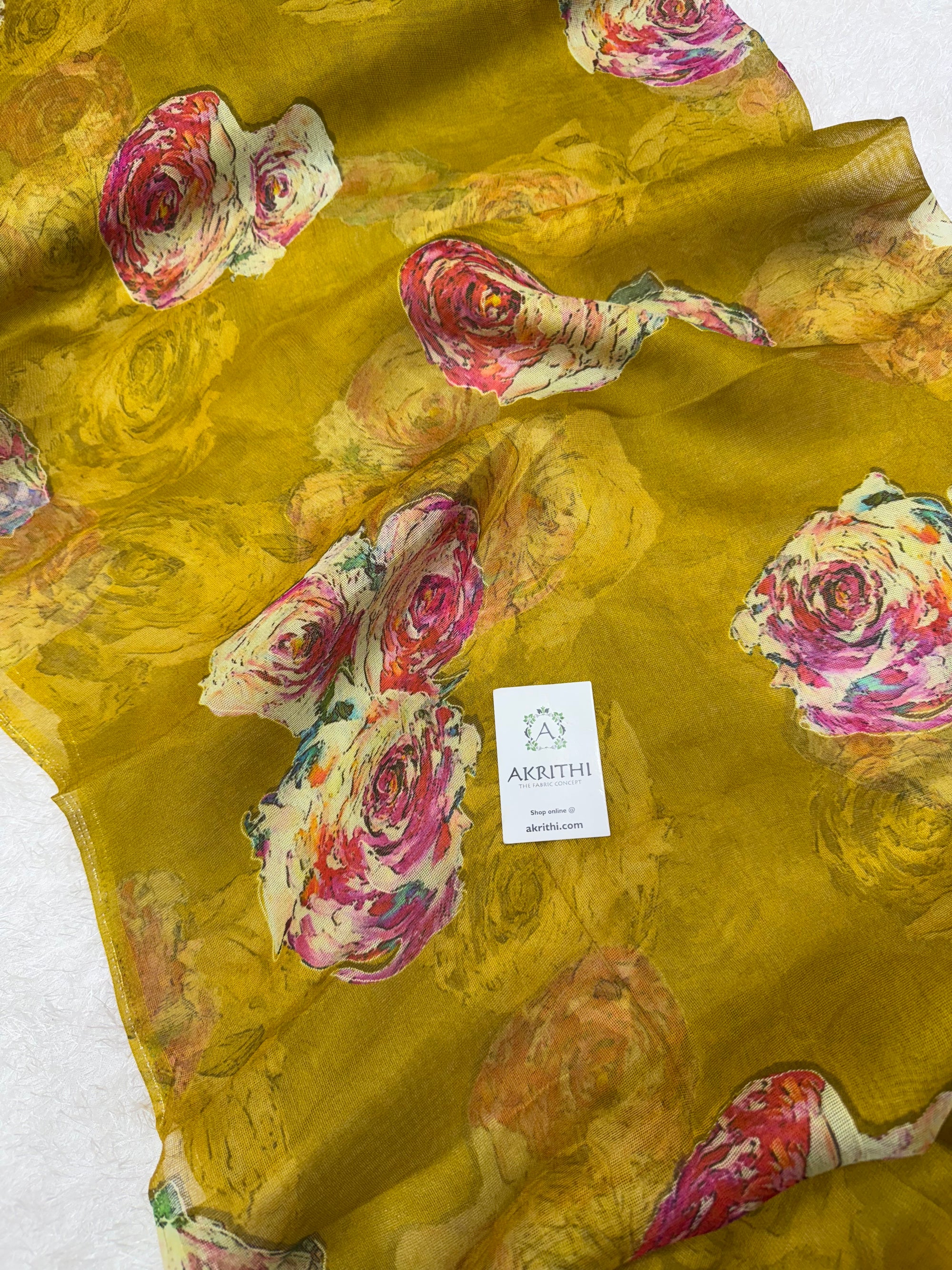 Printed viscose jute fabric