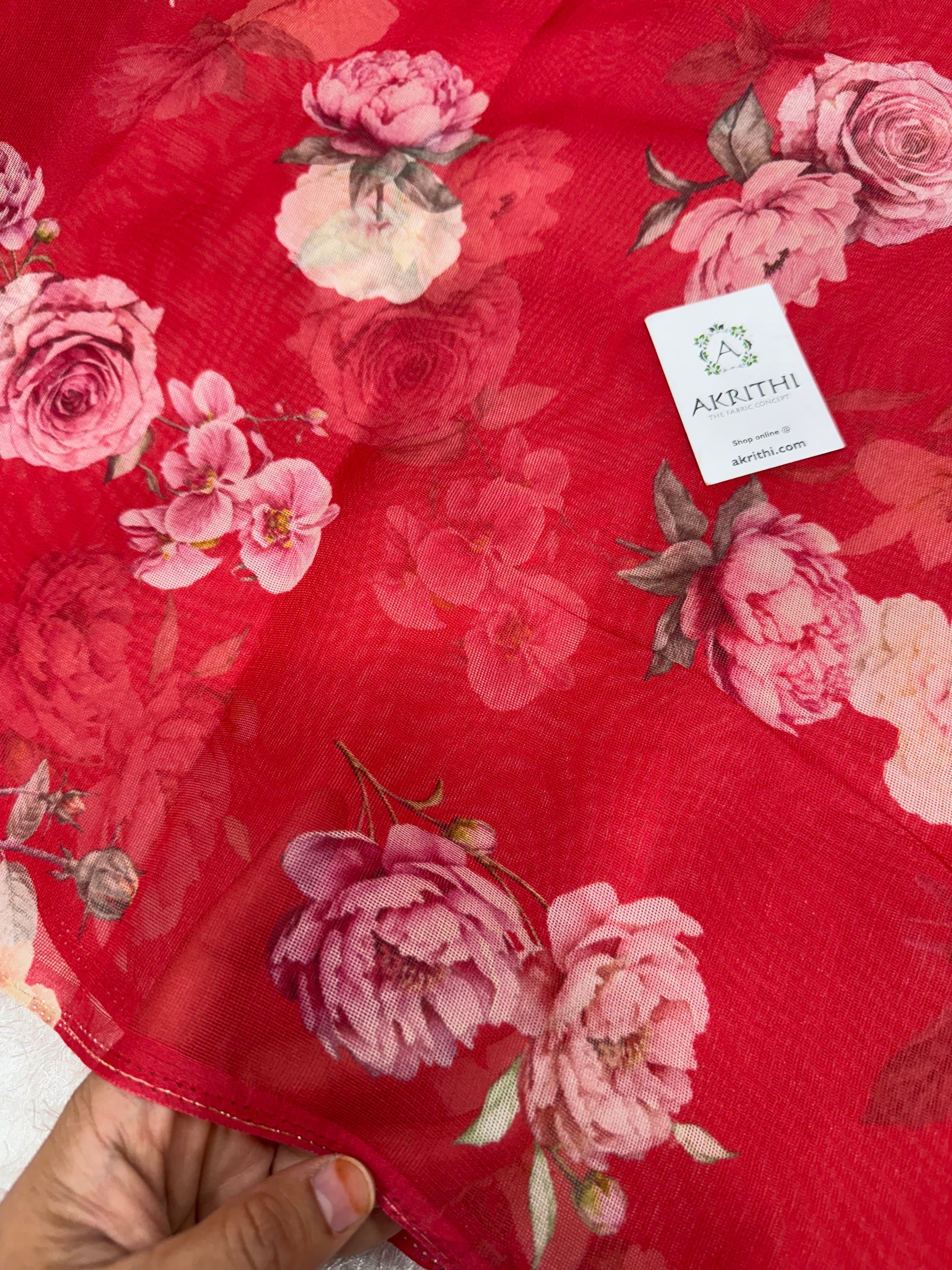 Printed viscose jute fabric