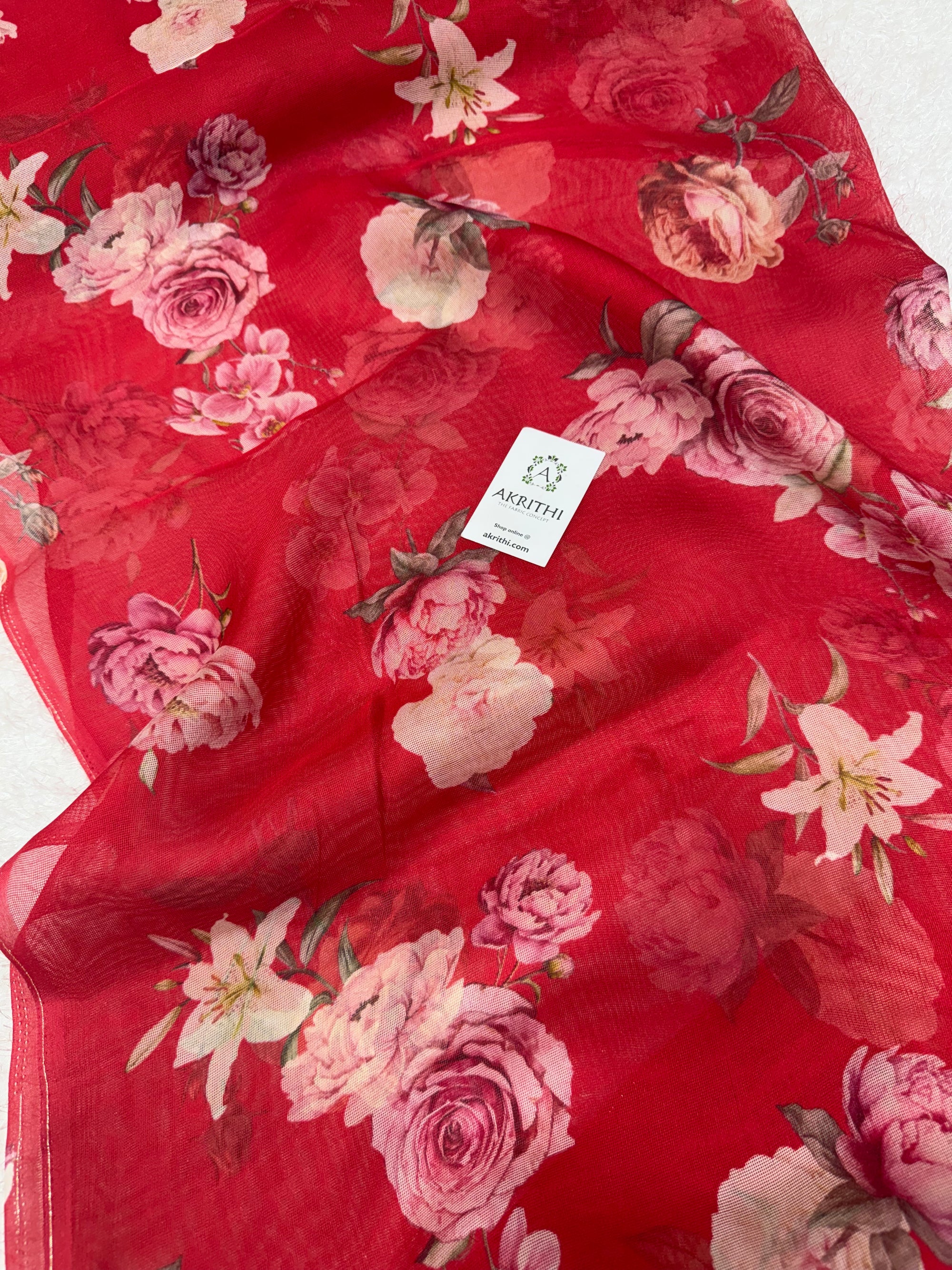 Printed viscose jute fabric