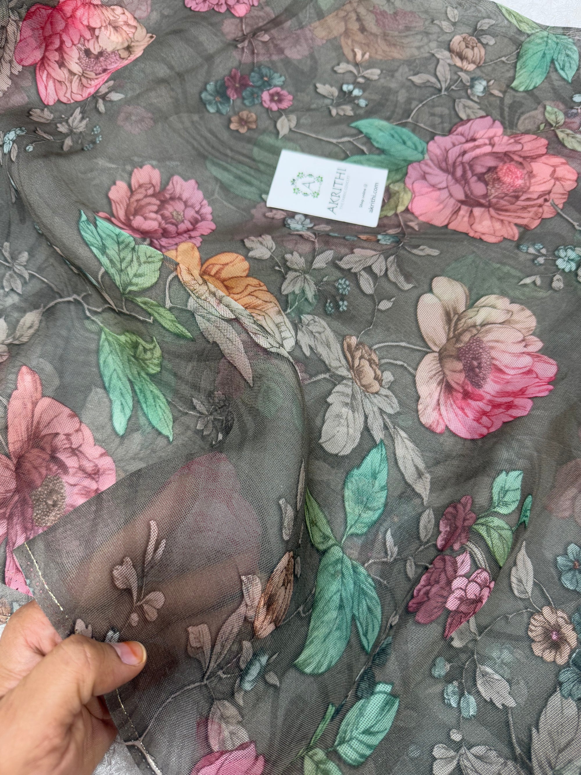 Printed viscose jute fabric