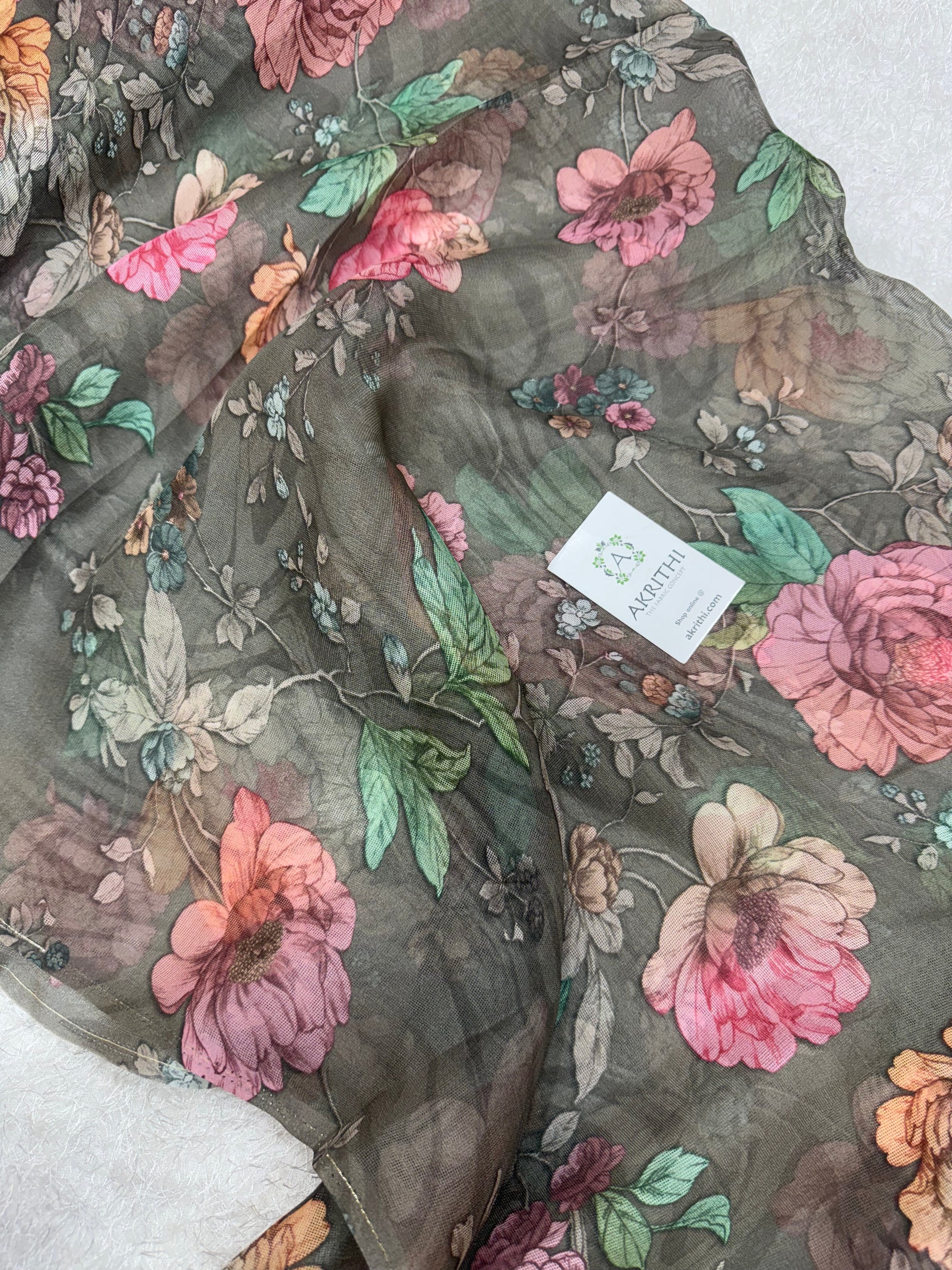 Printed viscose jute fabric