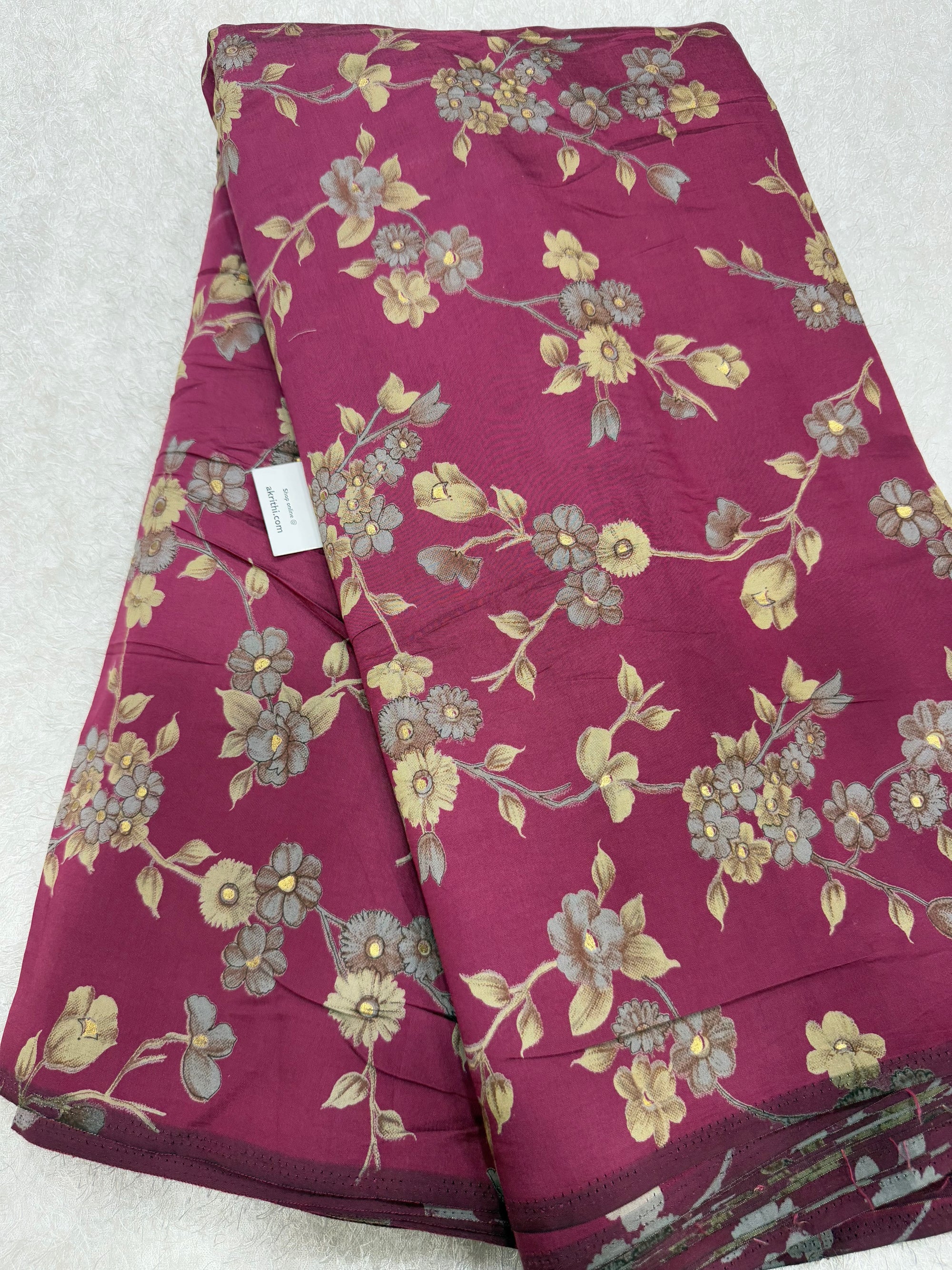 Printed viscose silk fabric