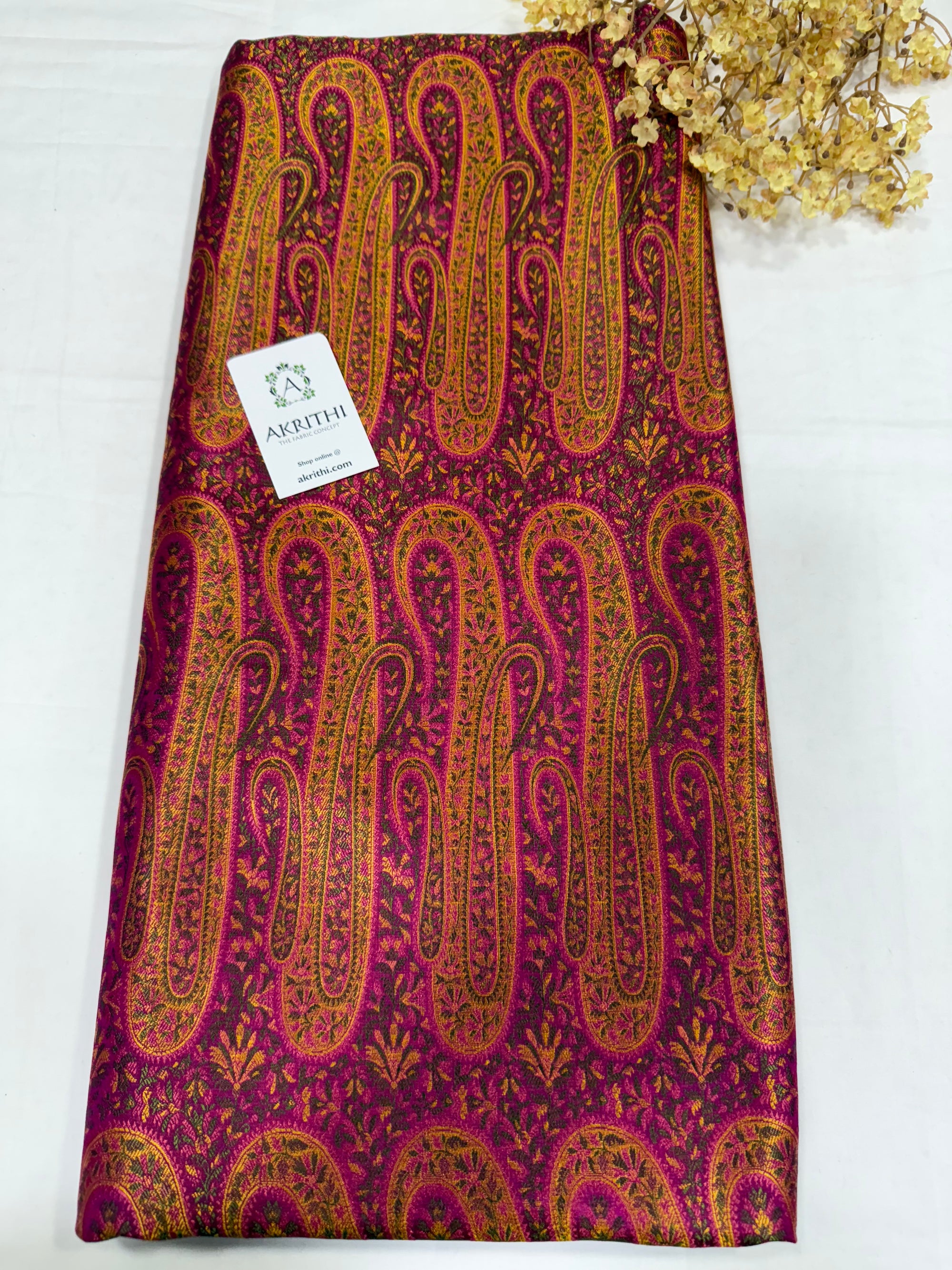 Pure Banarasi resham brocade fabric