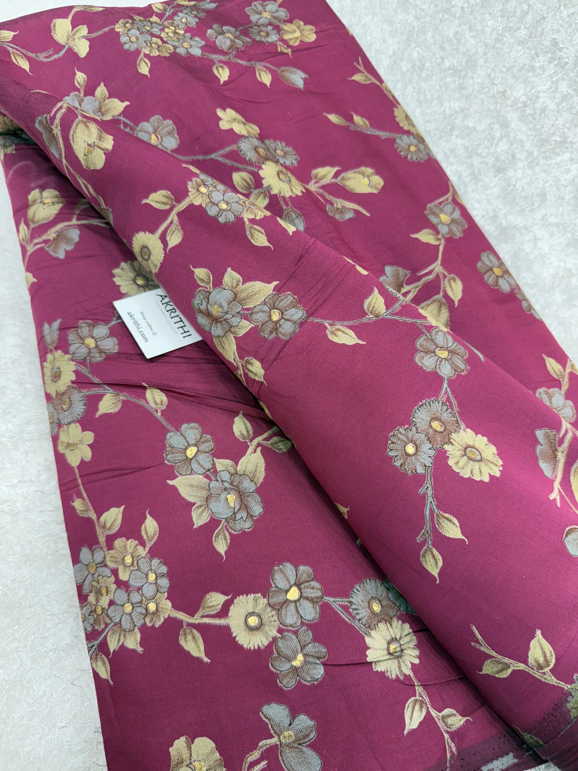 Printed viscose silk fabric