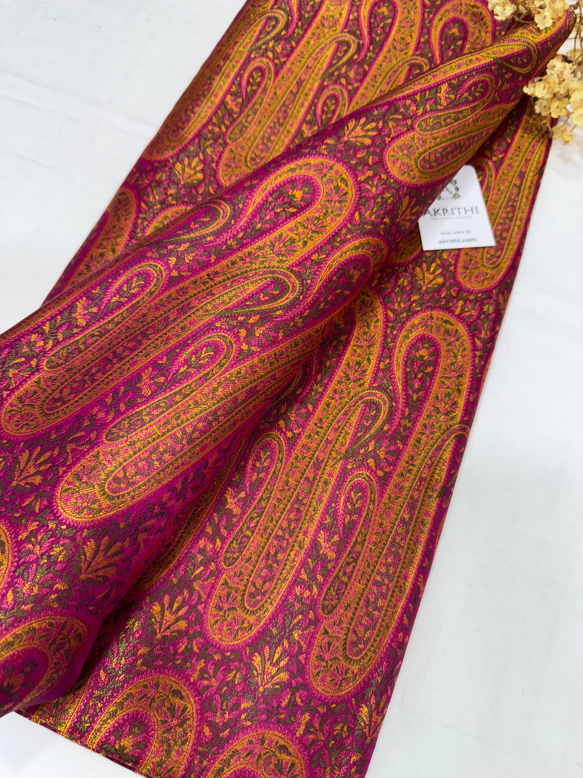 Pure Banarasi resham brocade fabric