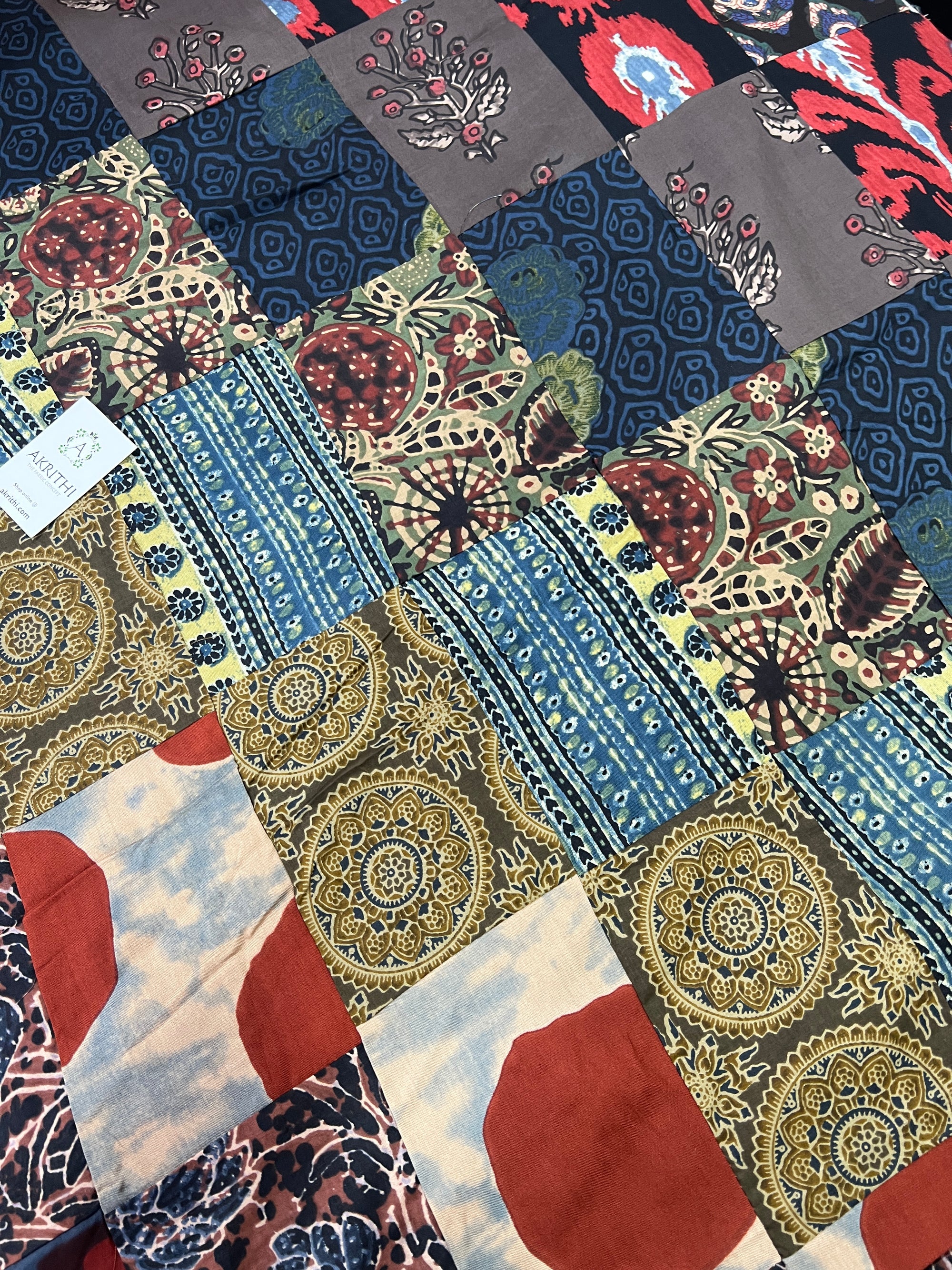 Patch work pure cotton fabric