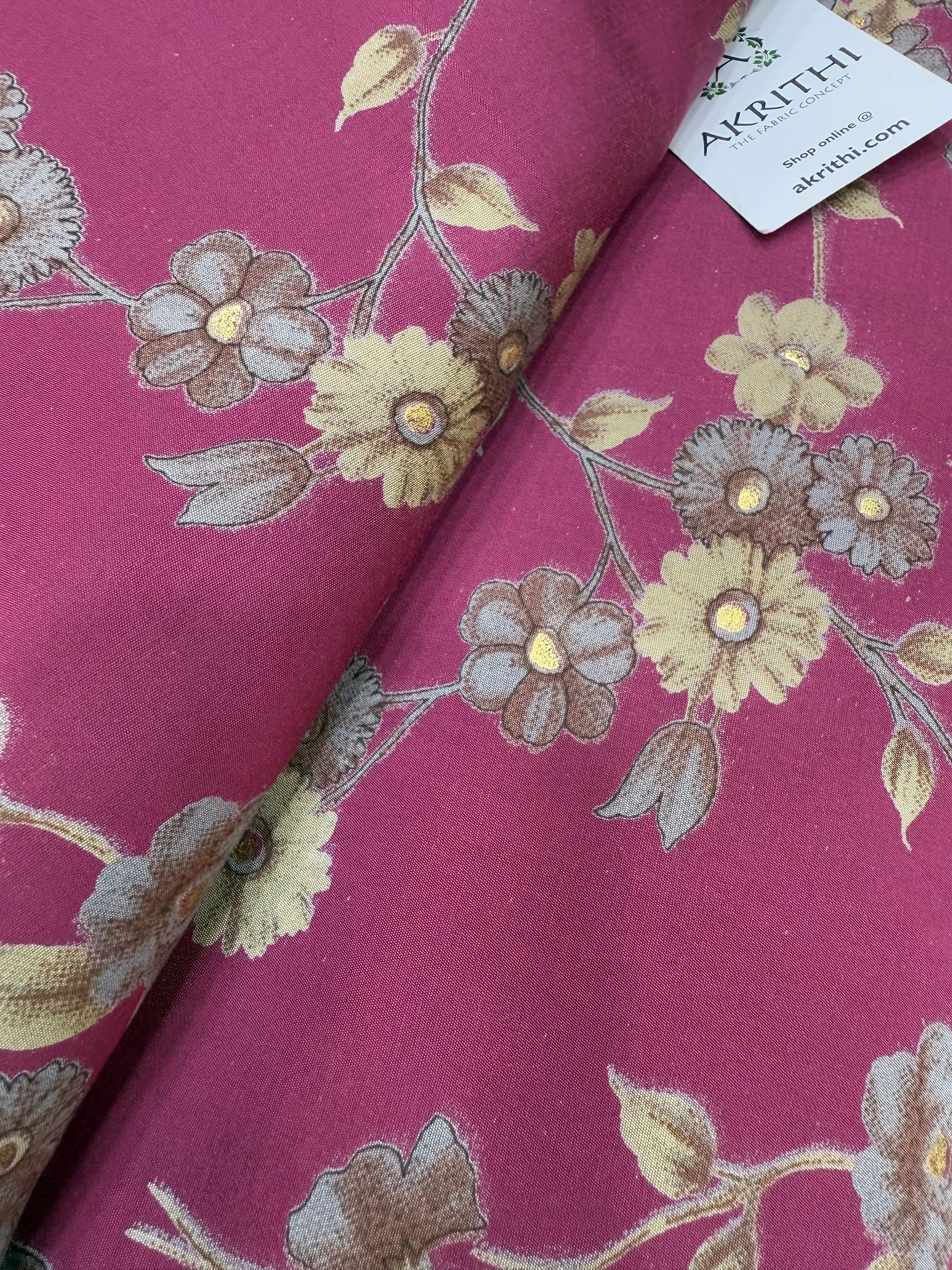 Printed viscose silk fabric