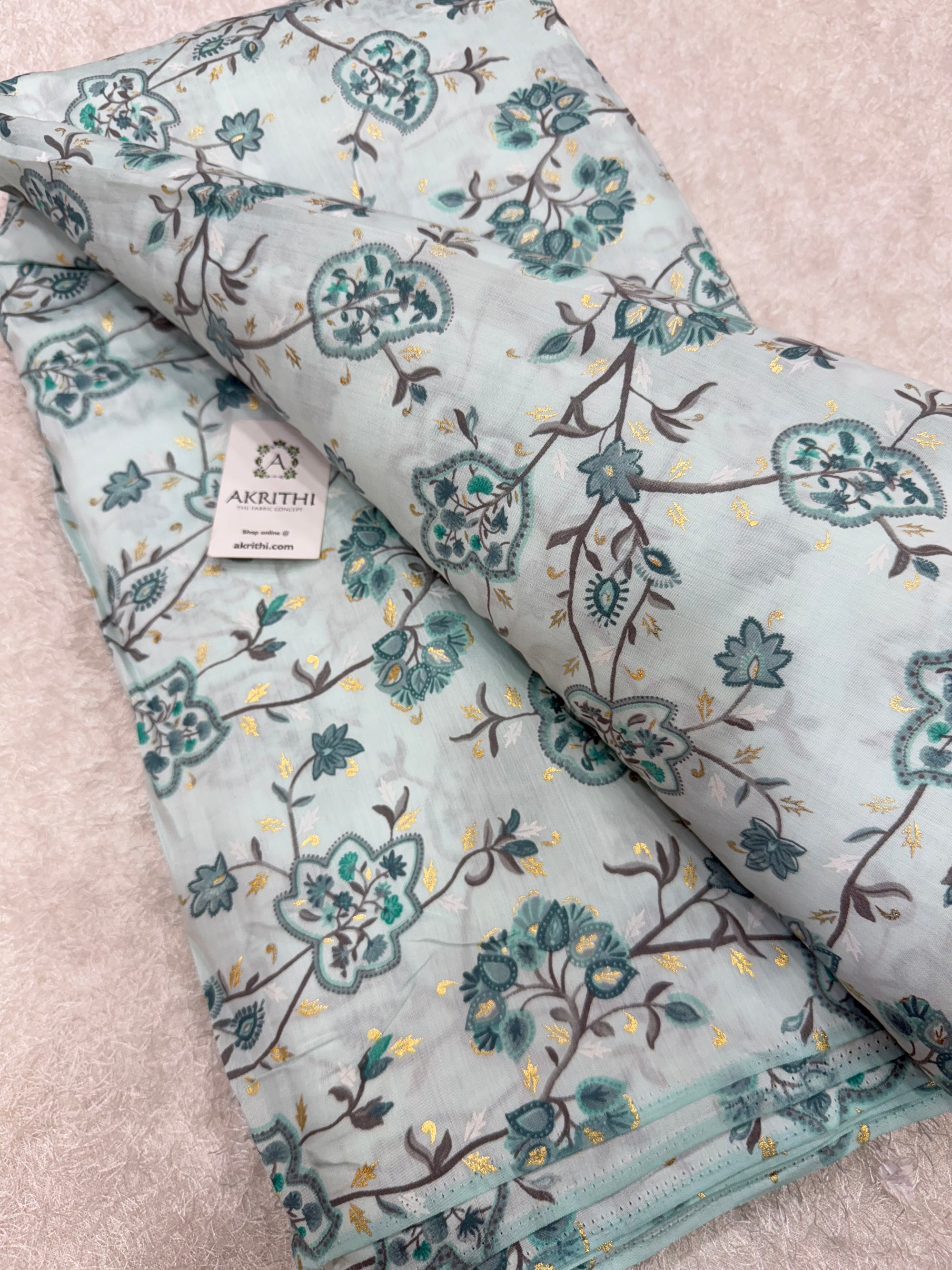 Printed viscose silk fabric