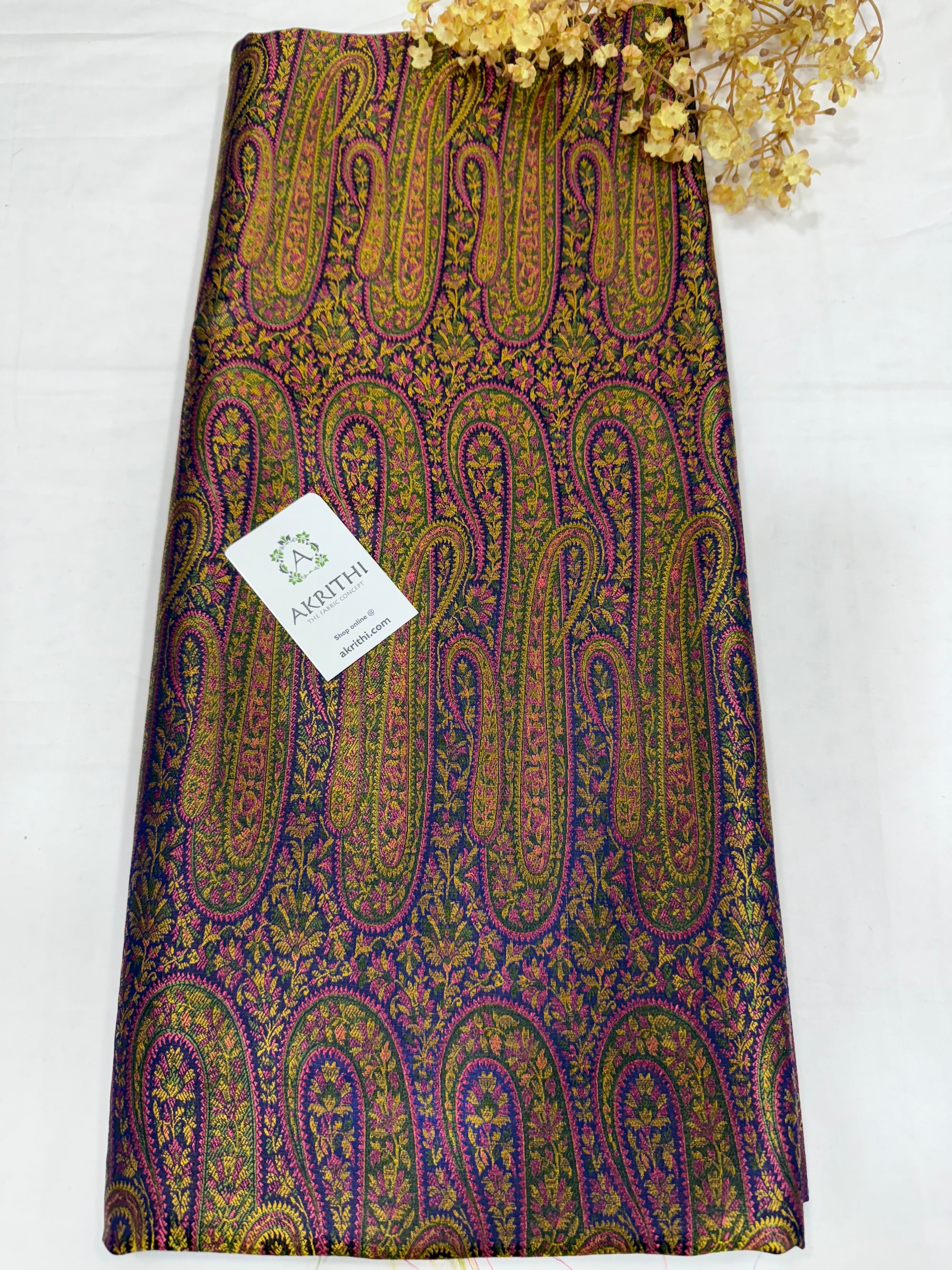 Pure Banarasi resham brocade fabric