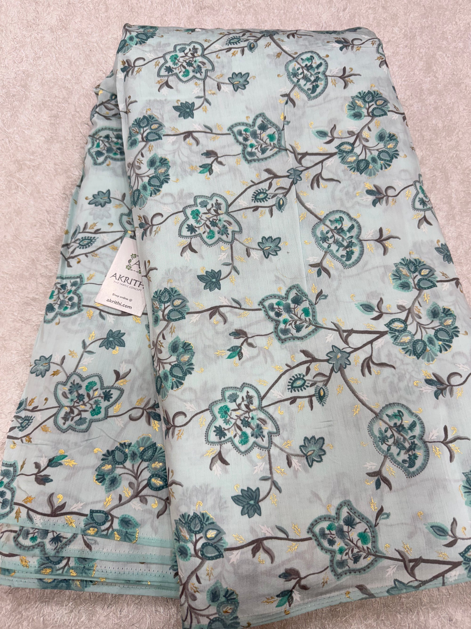 Printed viscose silk fabric