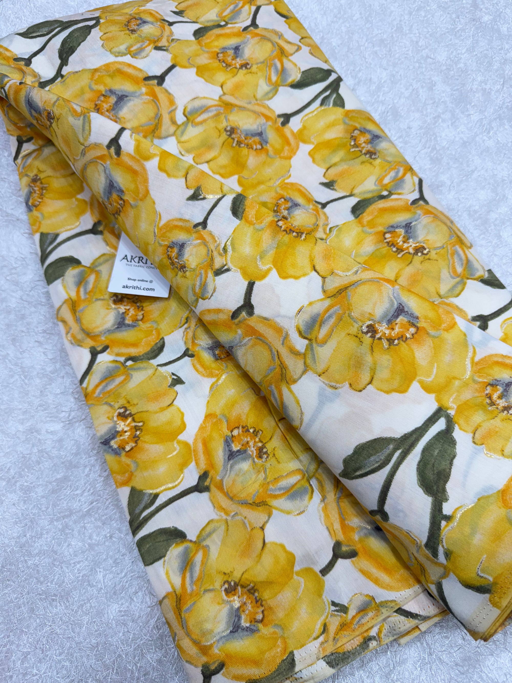 Printed viscose silk fabric