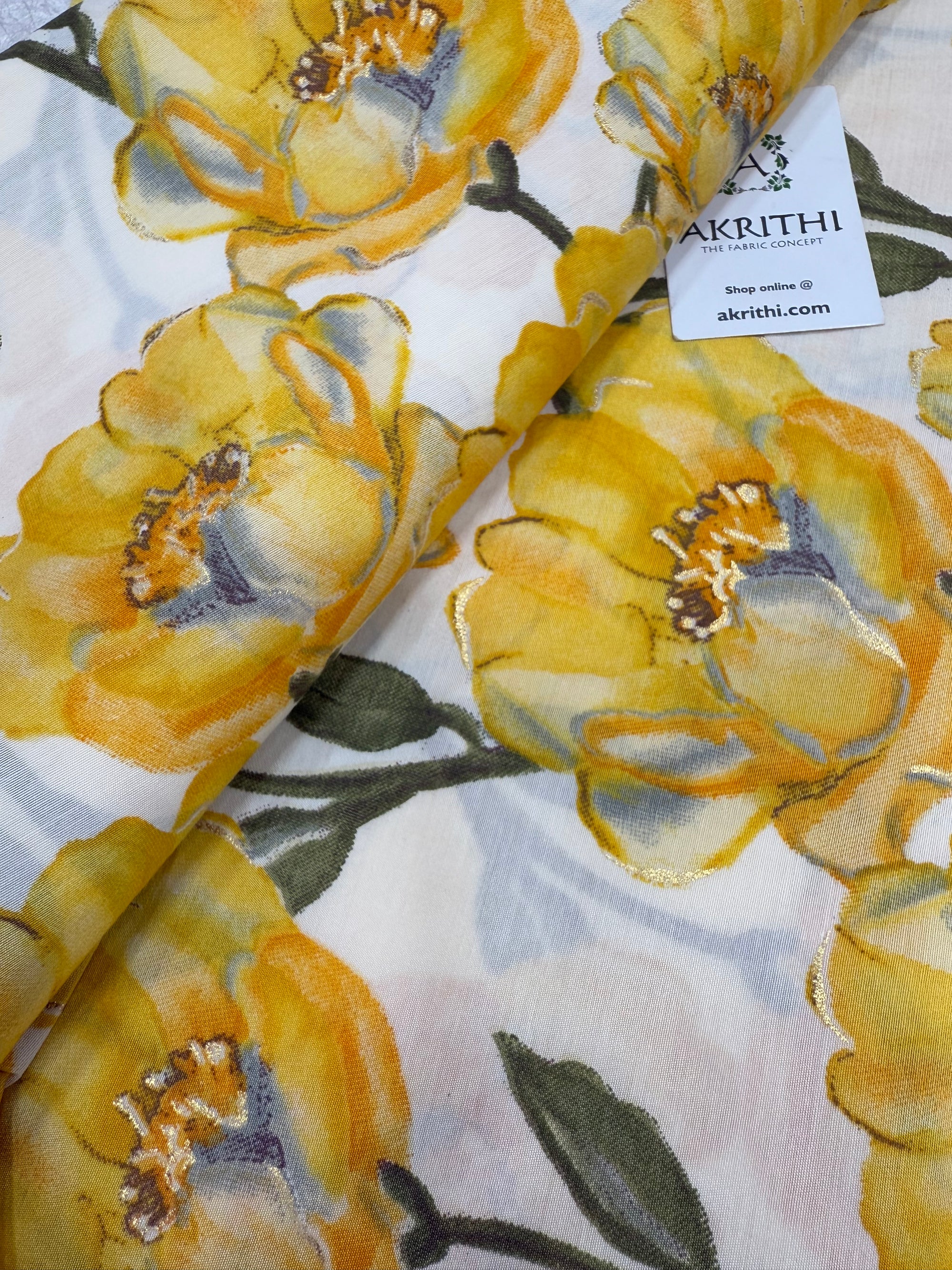Printed viscose silk fabric