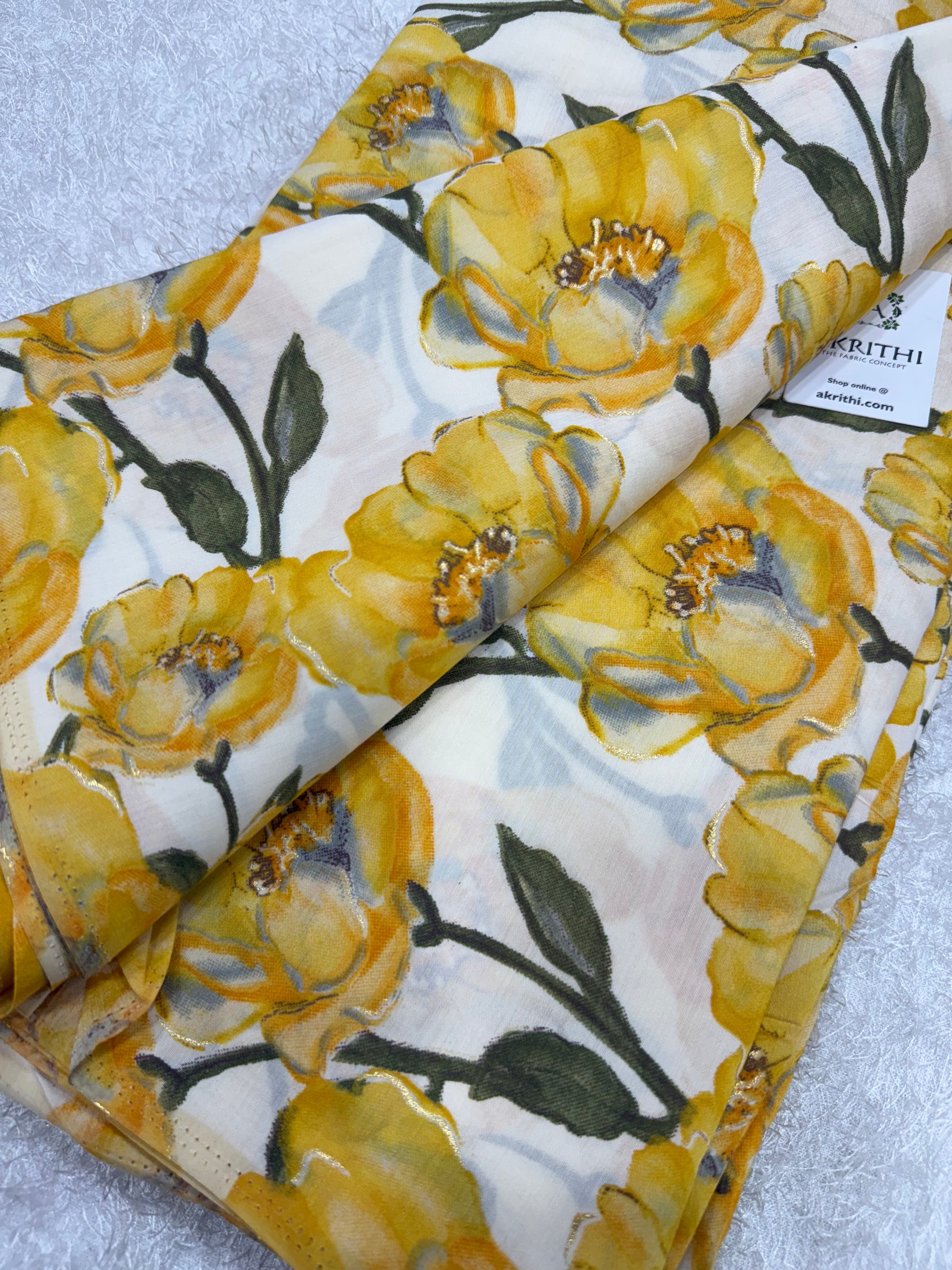 Printed viscose silk fabric