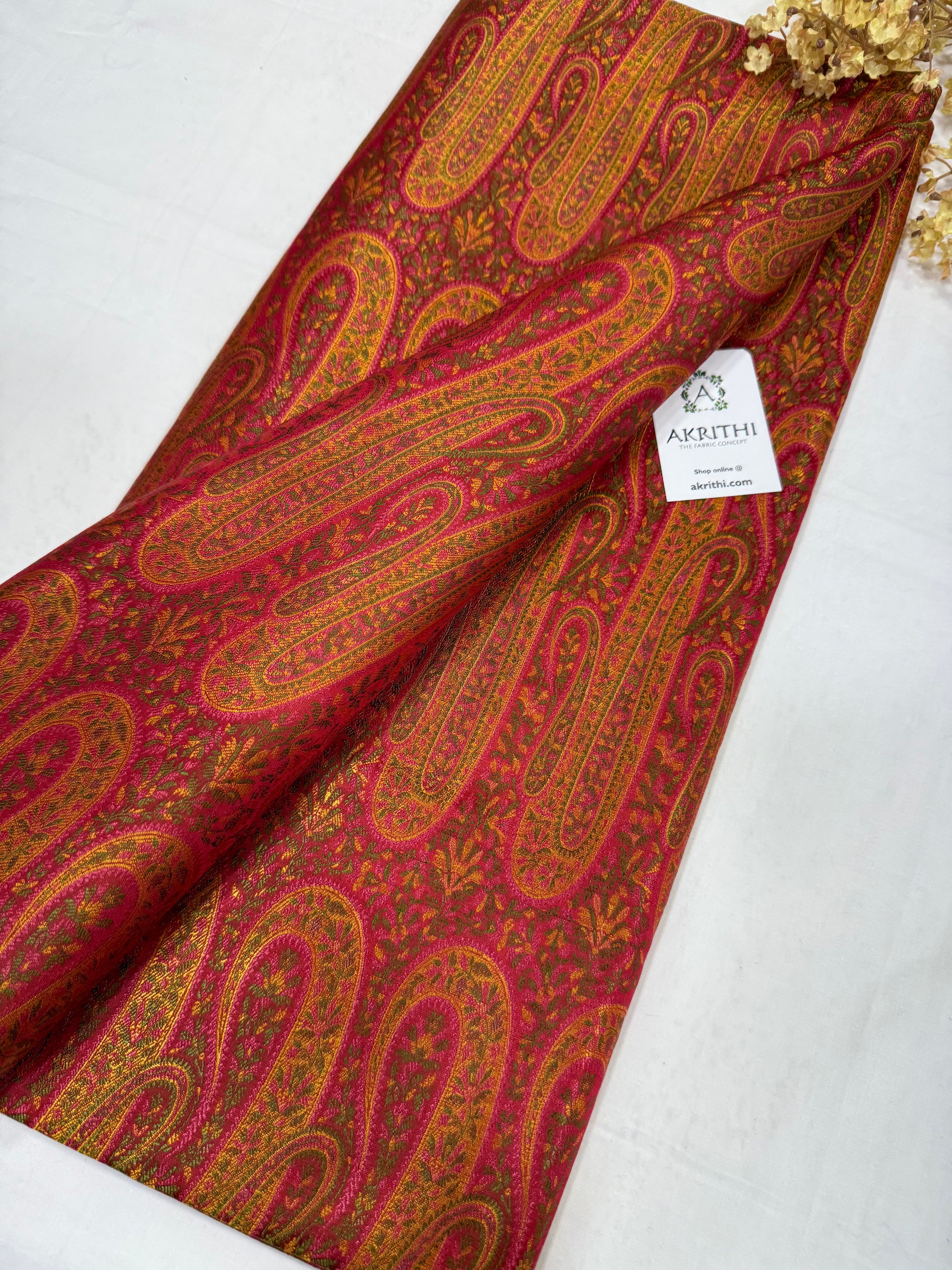 Pure Banarasi resham brocade fabric