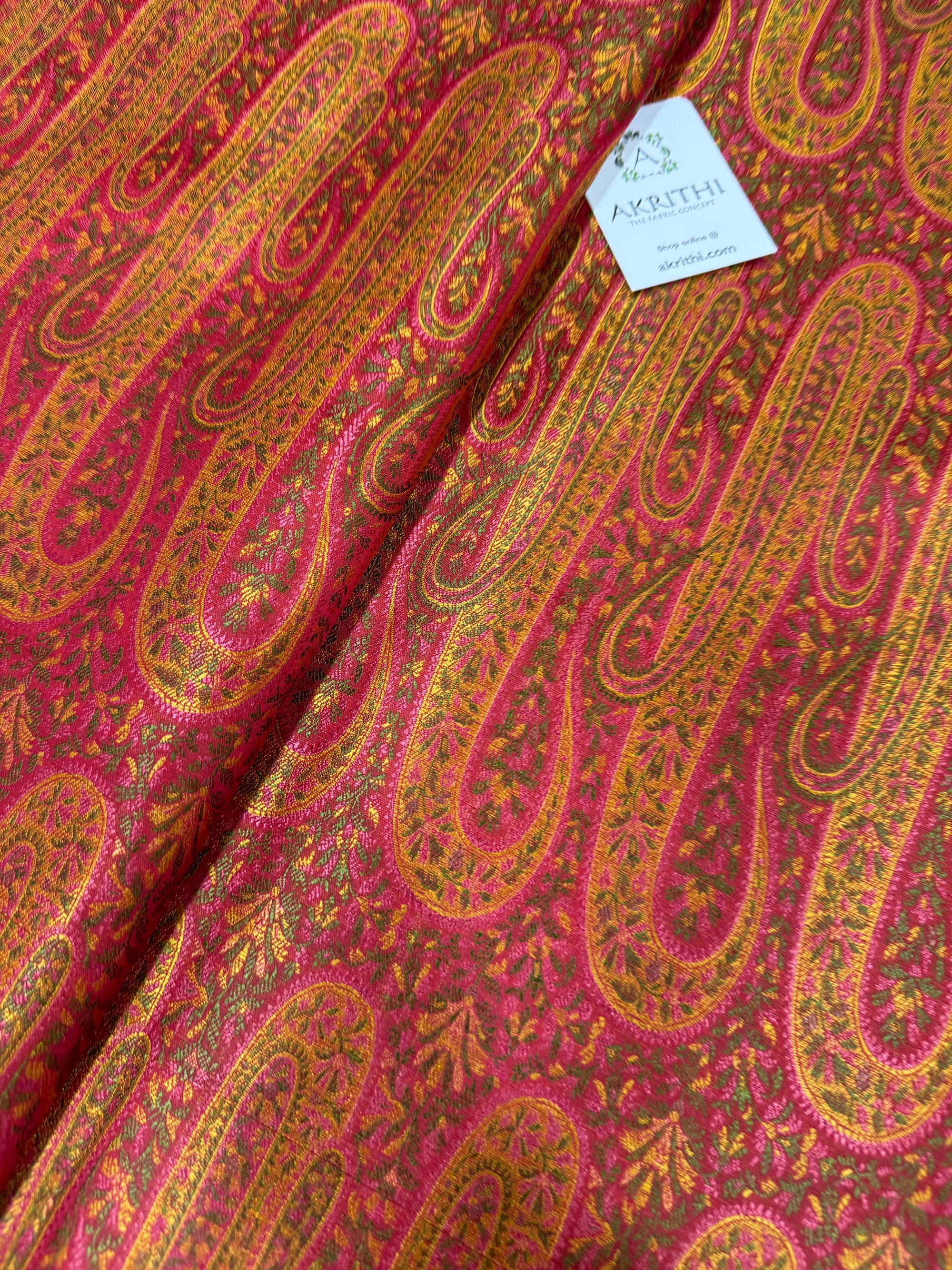 Pure Banarasi resham brocade fabric