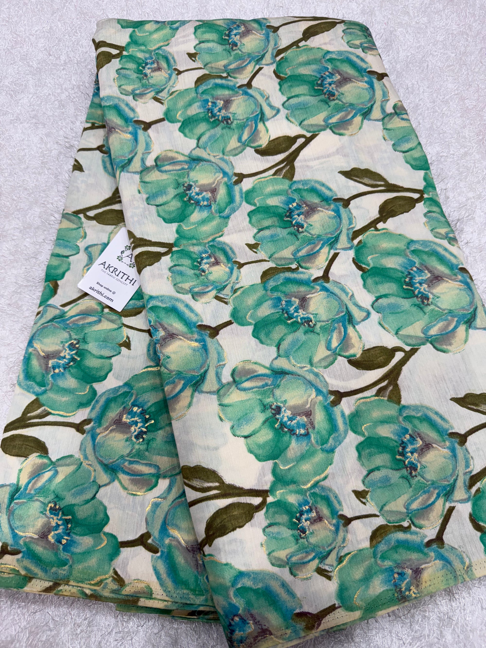 Printed viscose silk fabric