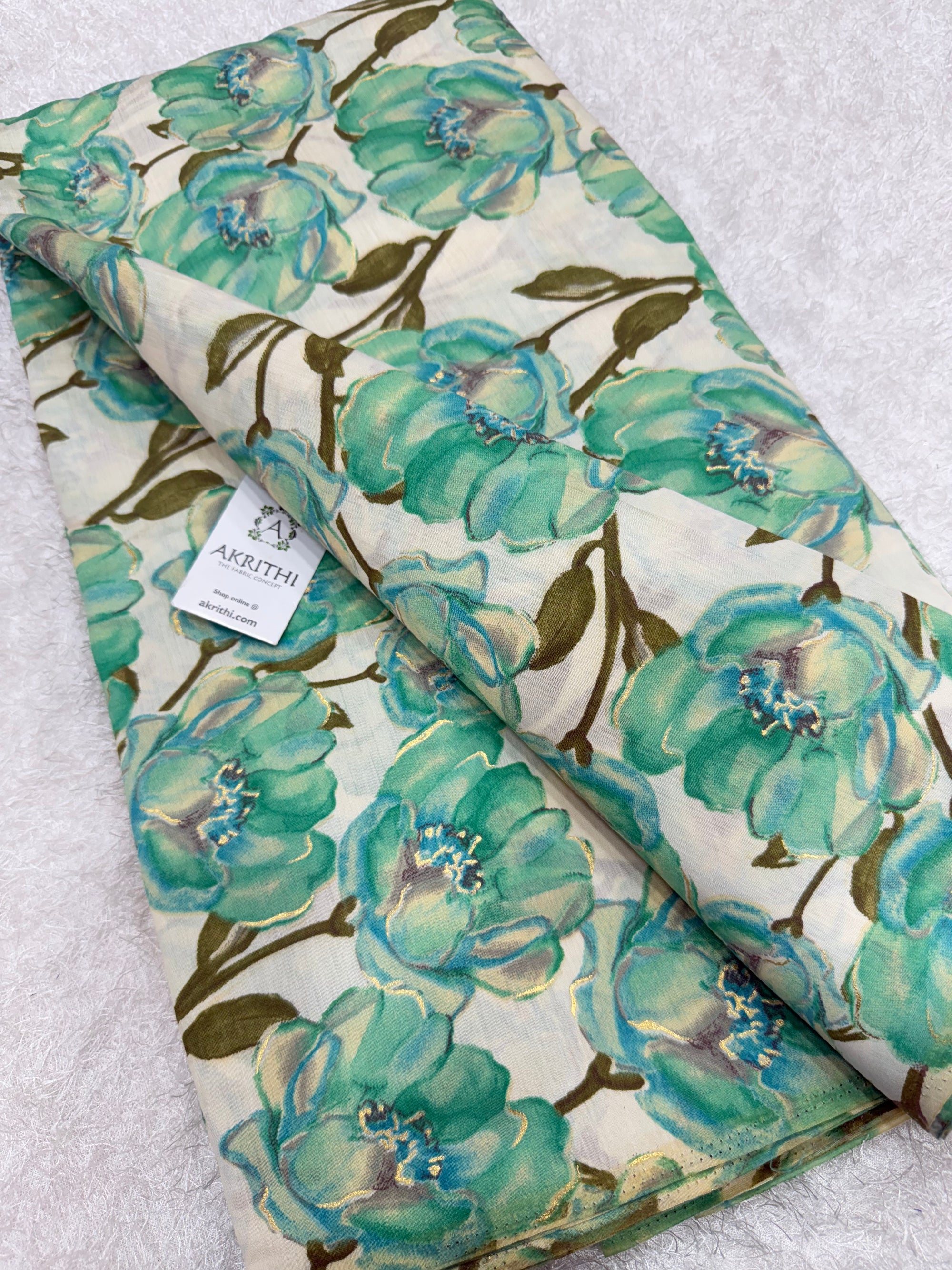 Printed viscose silk fabric