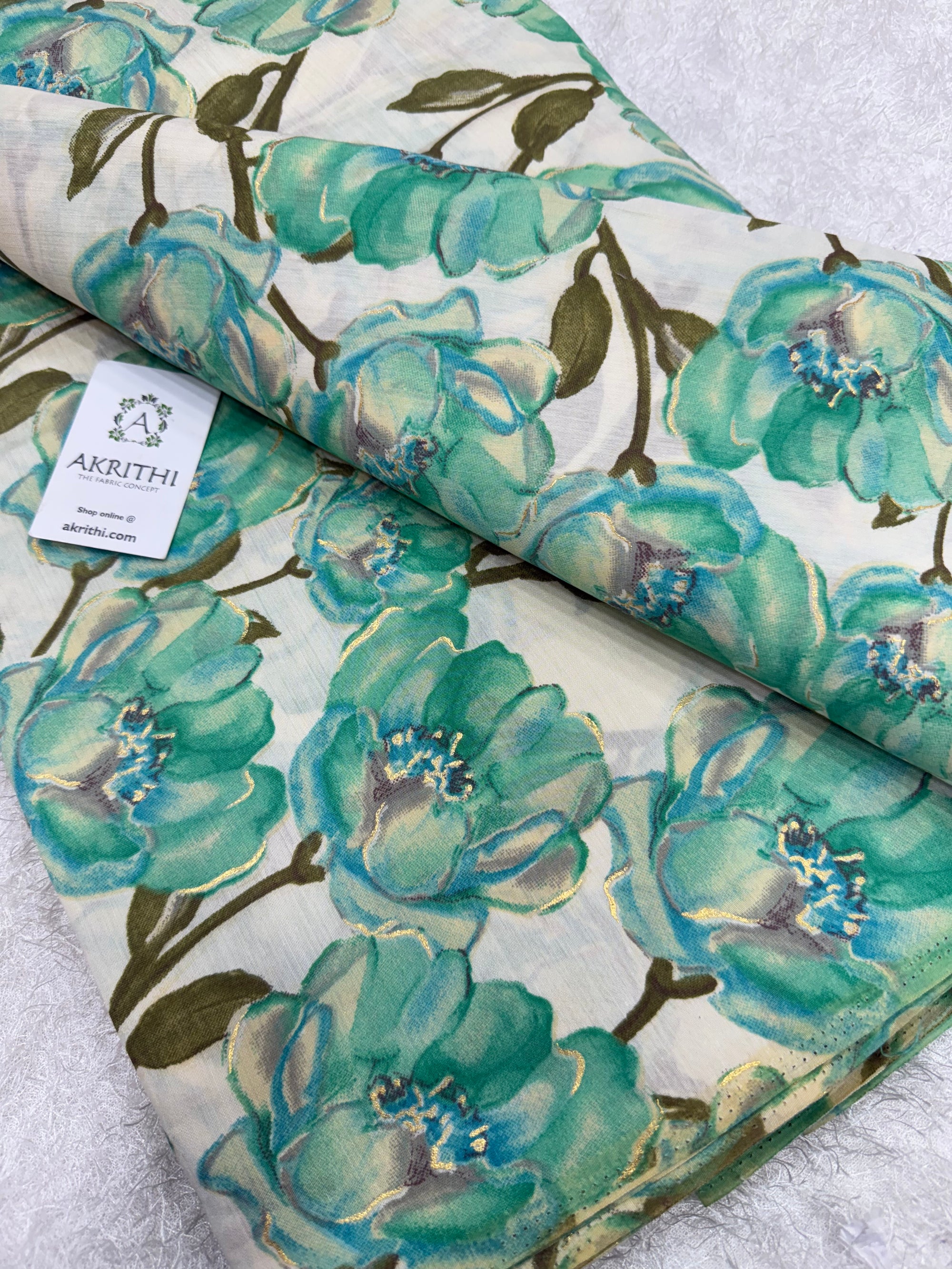 Printed viscose silk fabric