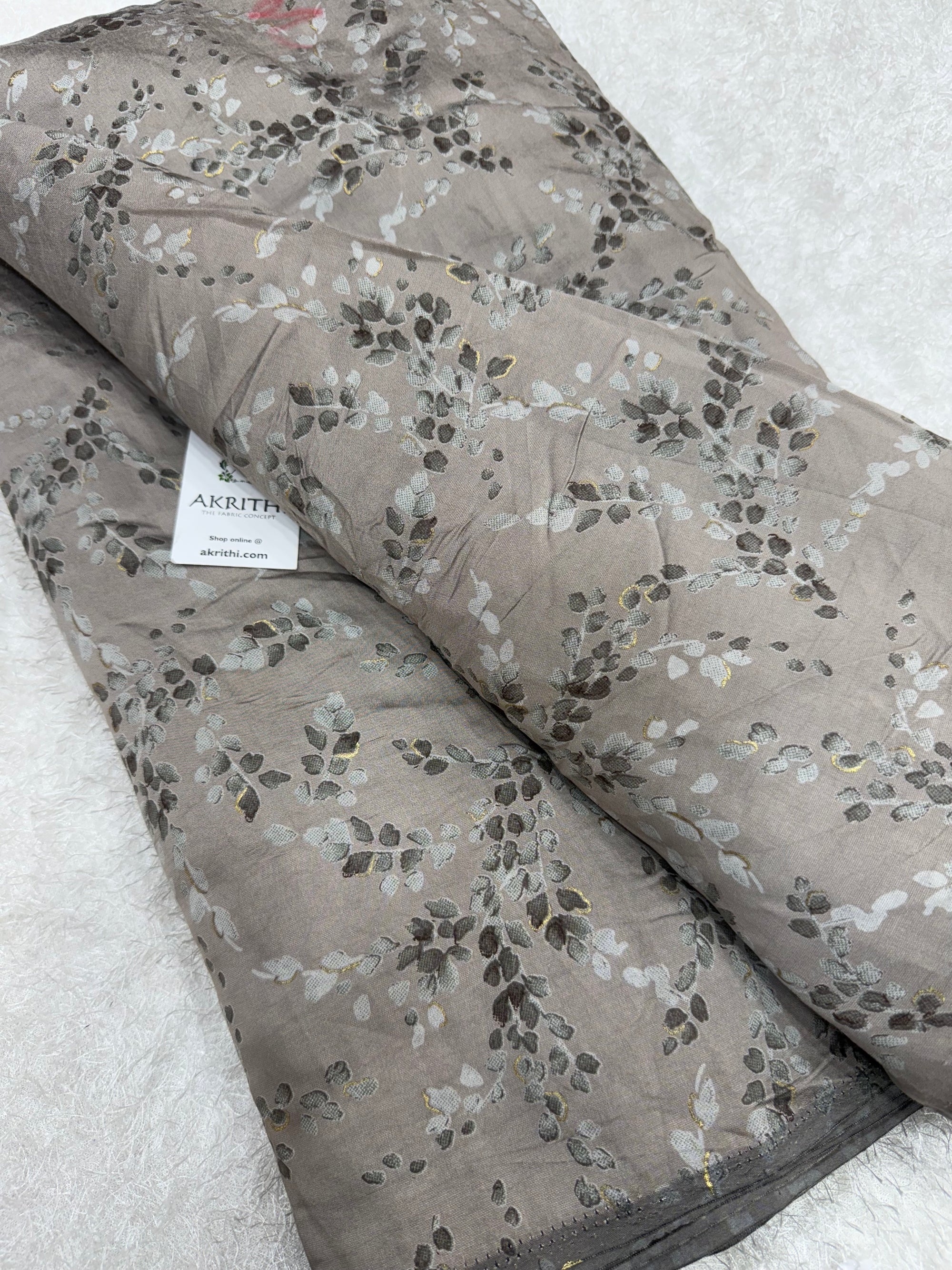 Printed viscose silk fabric