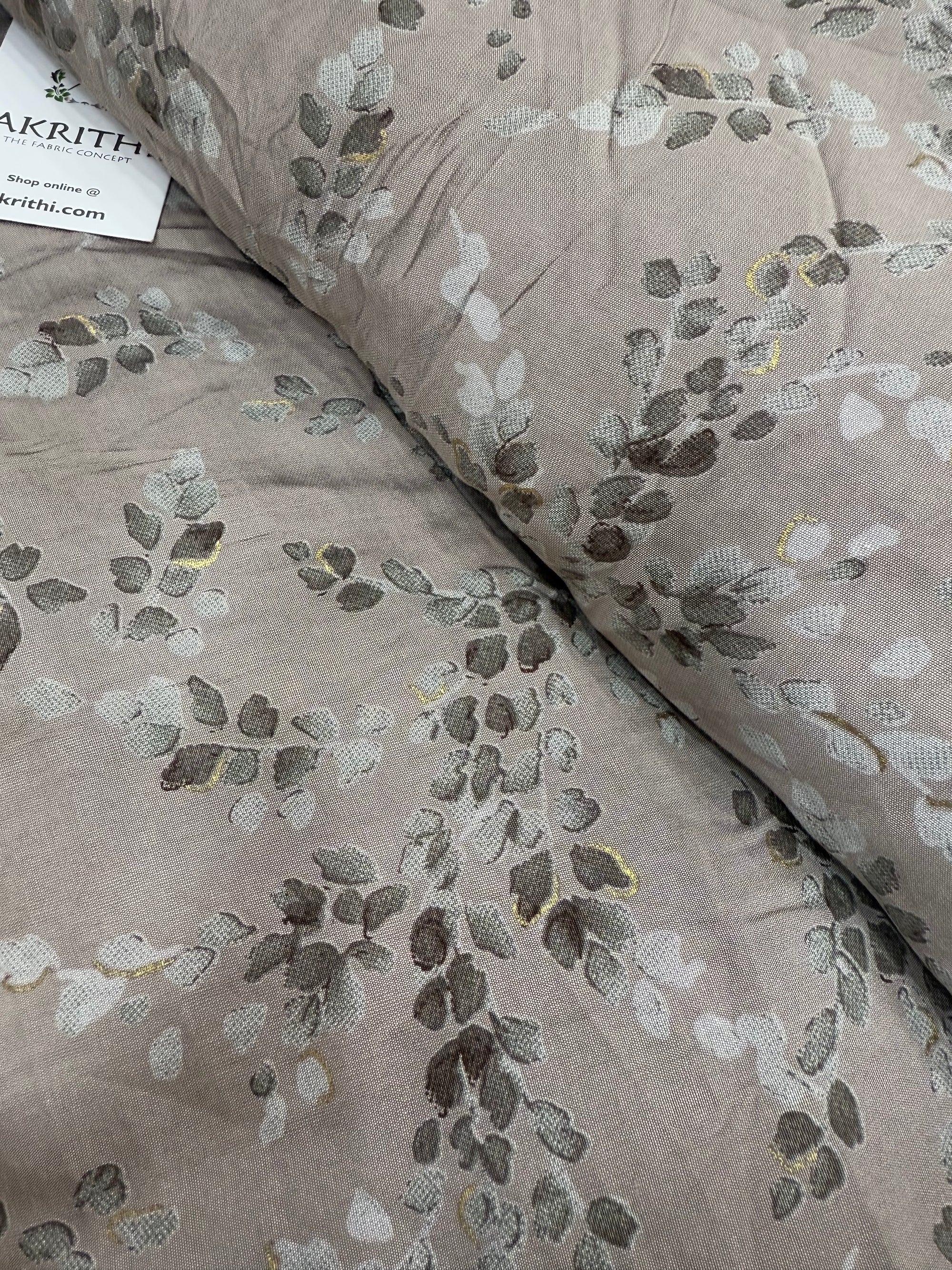 Printed viscose silk fabric