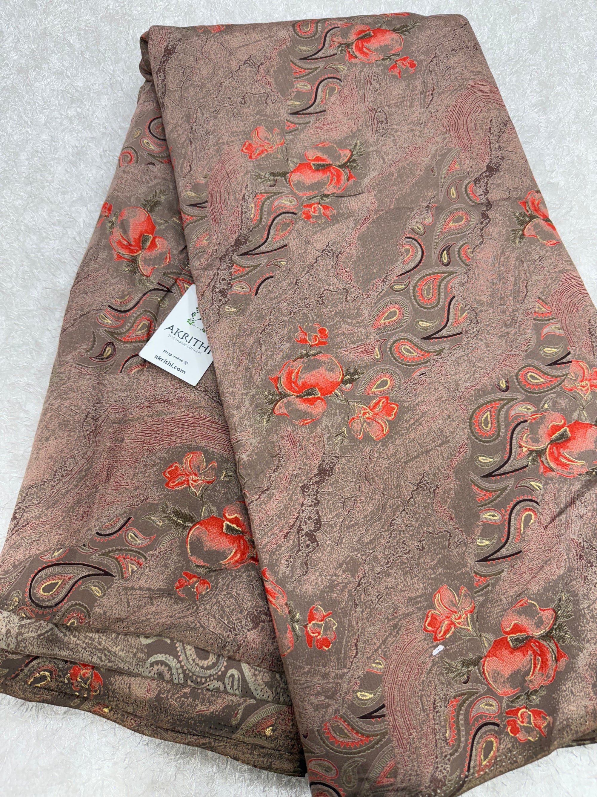 Printed viscose silk fabric