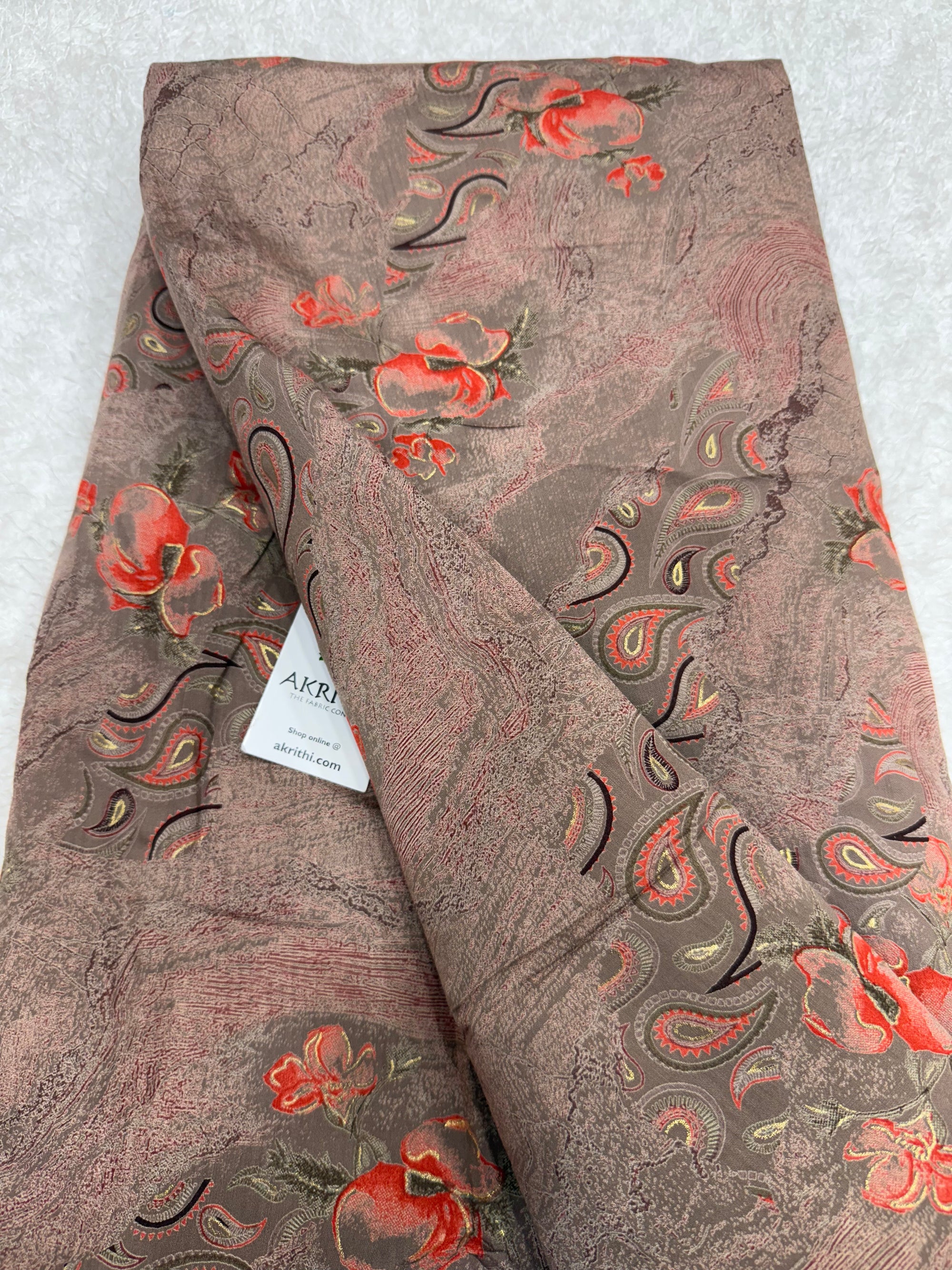 Printed viscose silk fabric