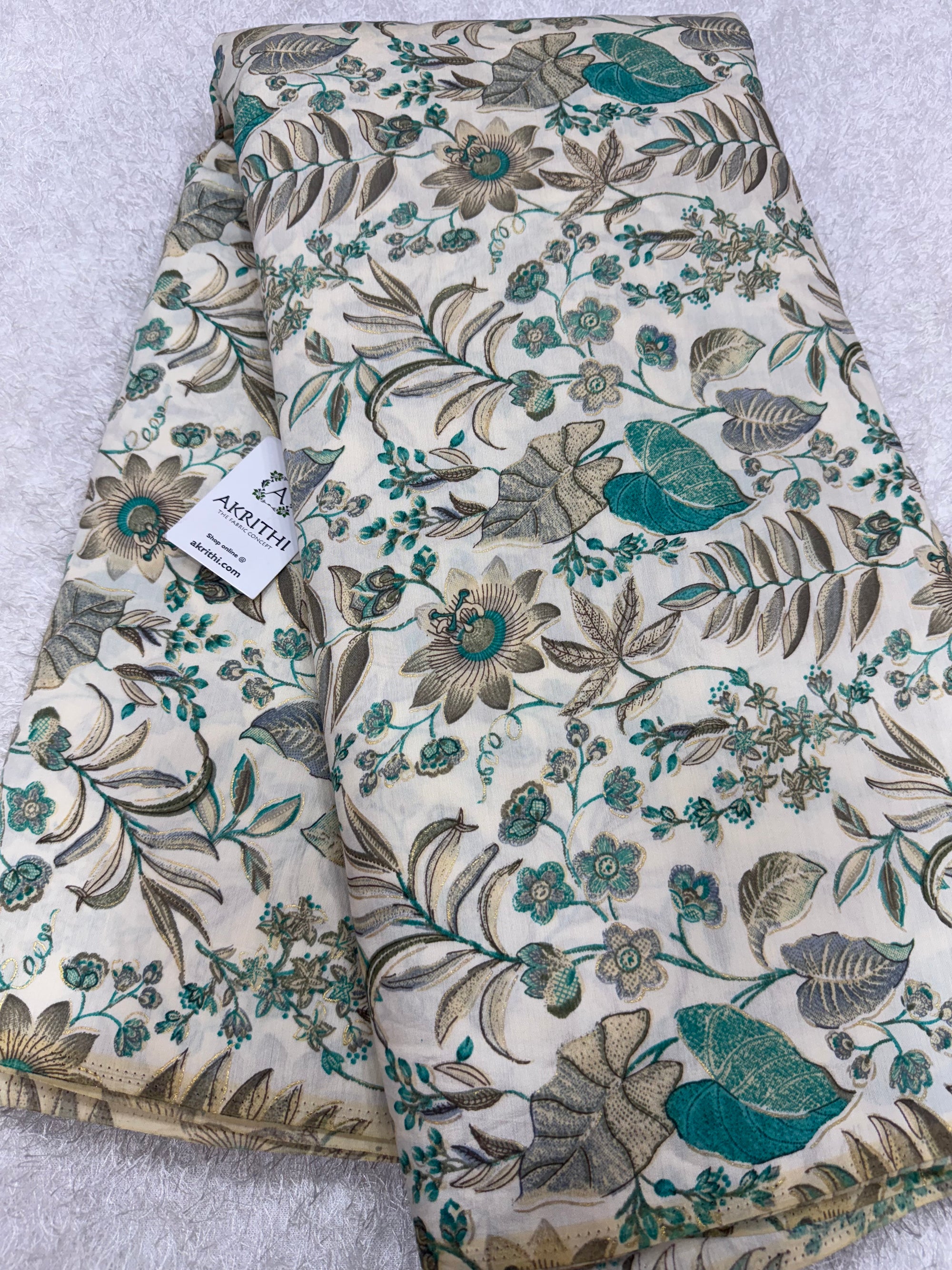 Printed viscose silk fabric