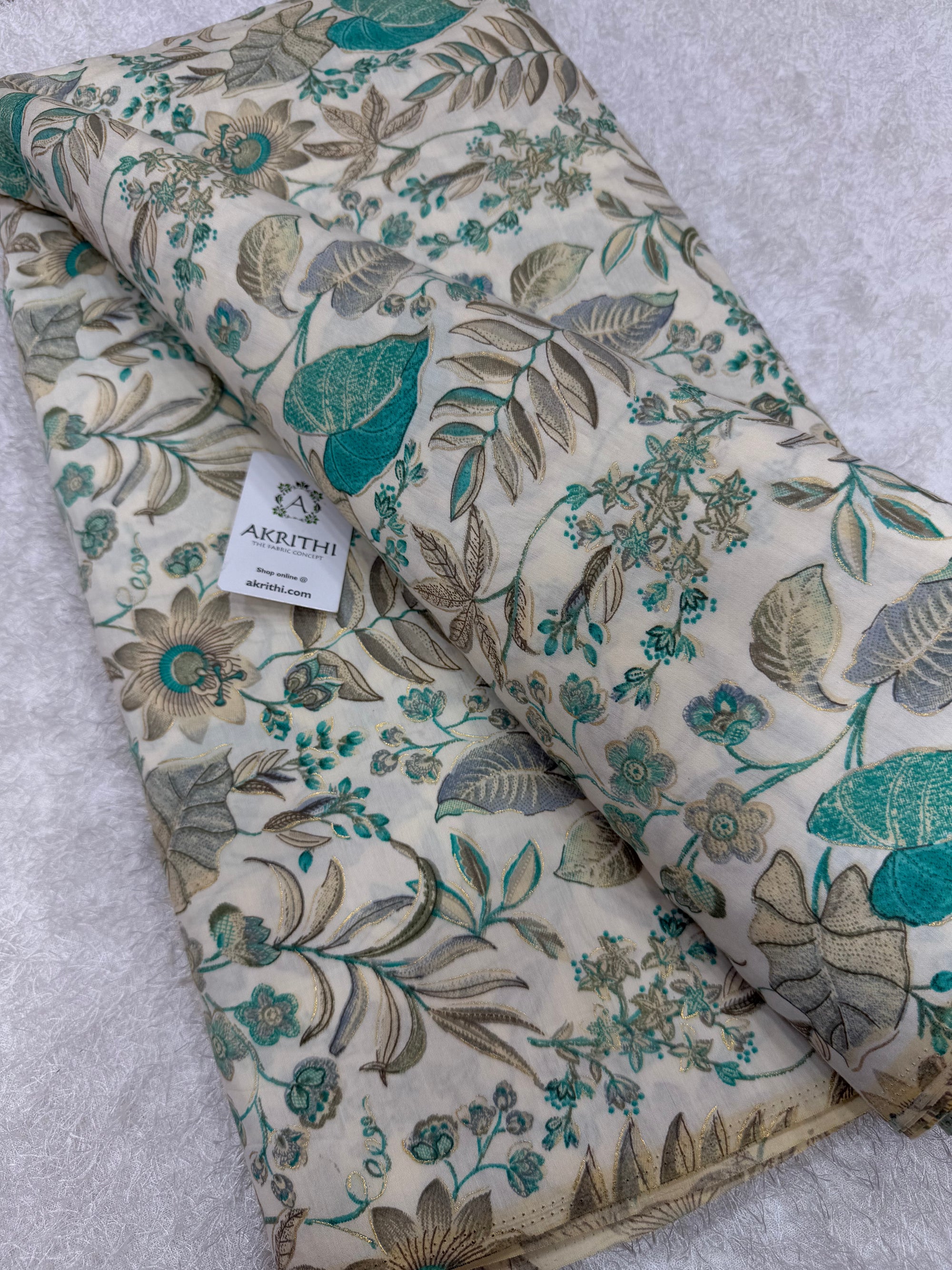 Printed viscose silk fabric