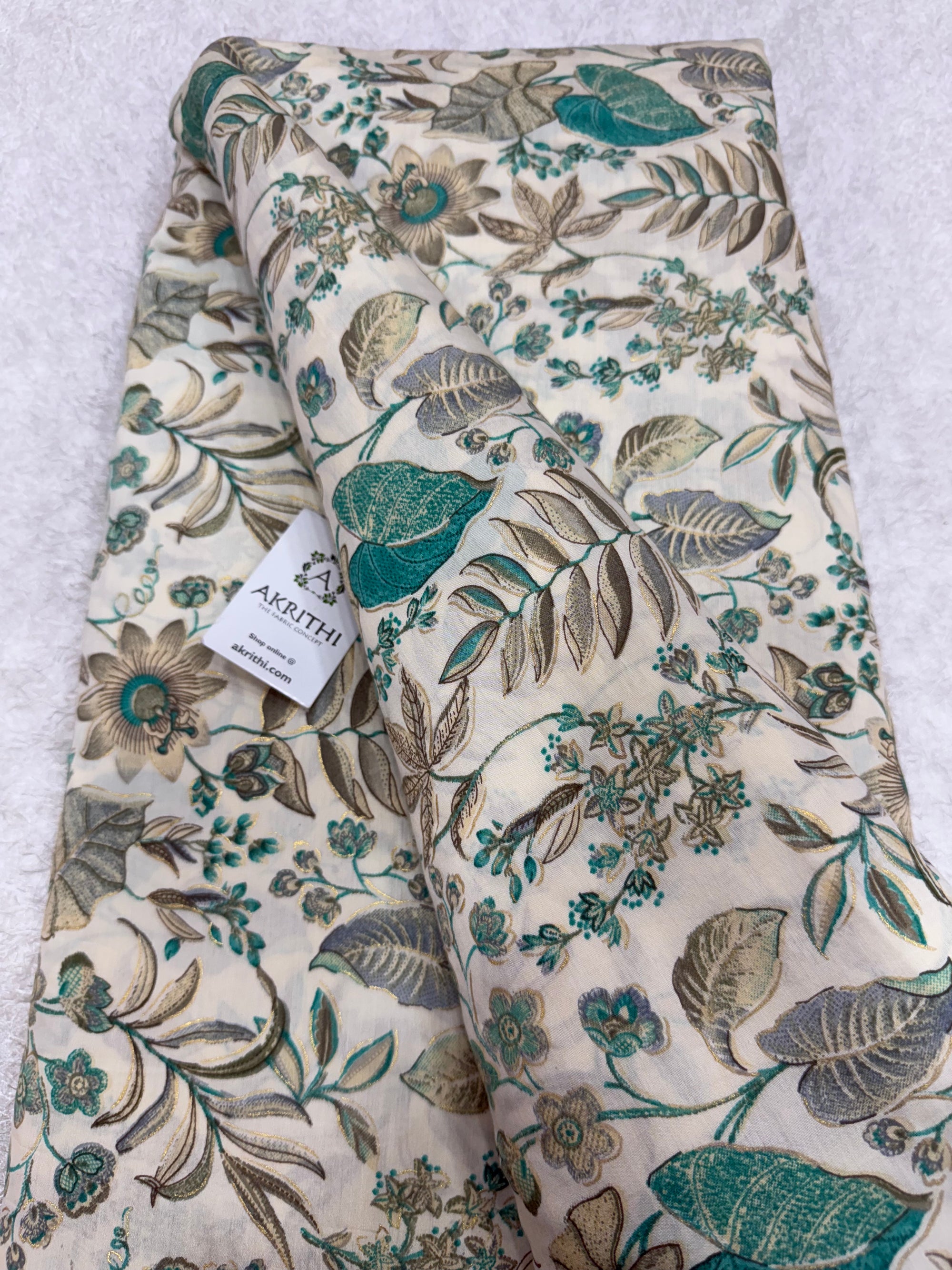 Printed viscose silk fabric