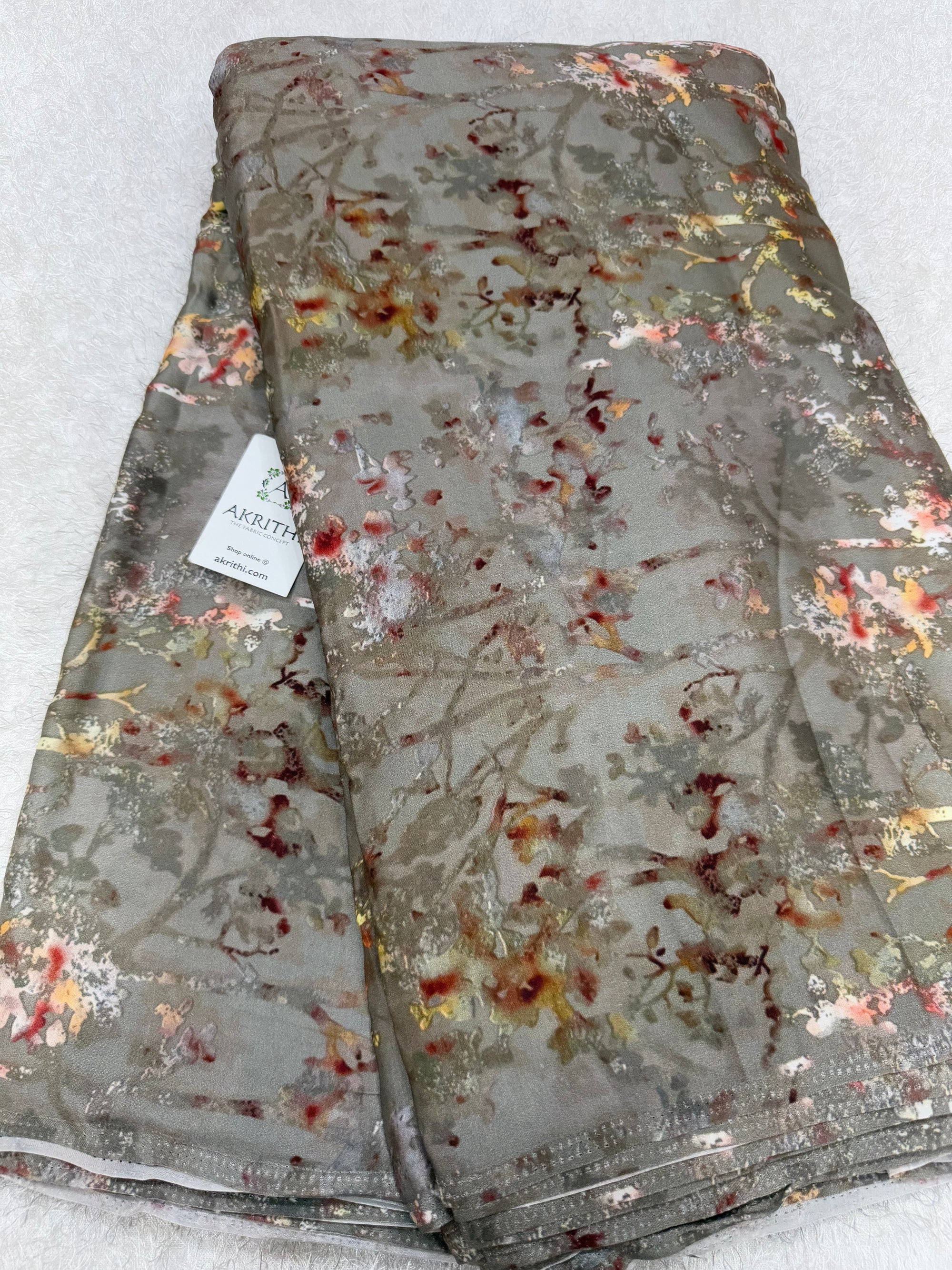 Digital printed pure modal satin fabric