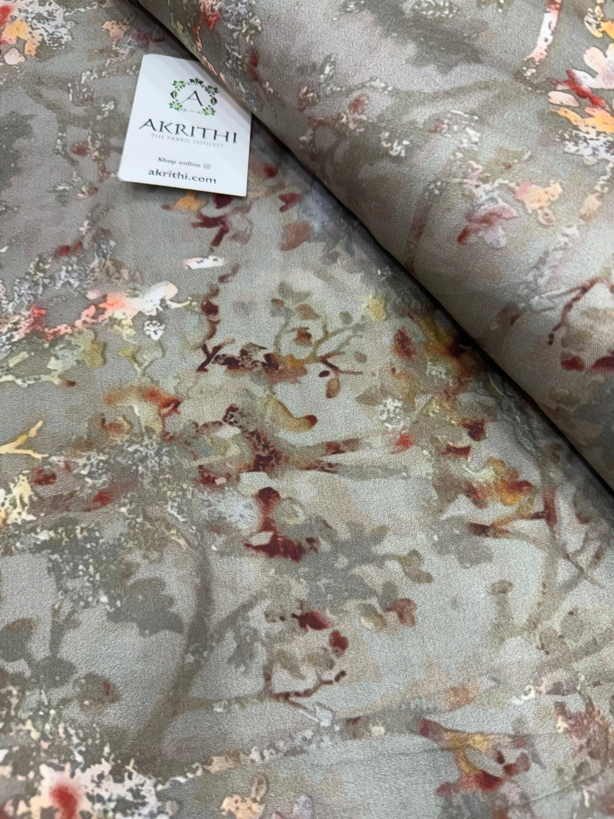 Digital printed pure modal satin fabric