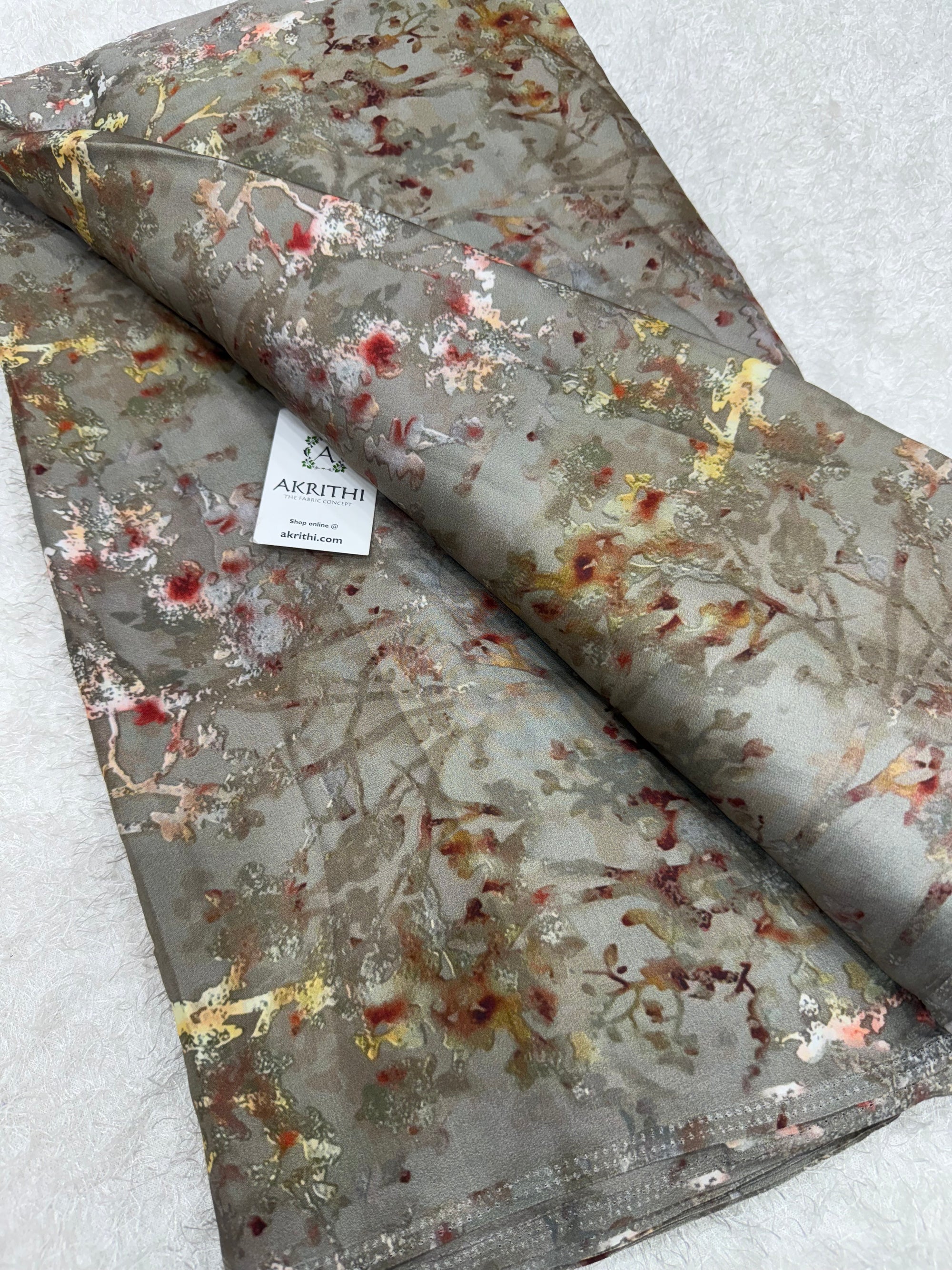 Digital printed pure modal satin fabric