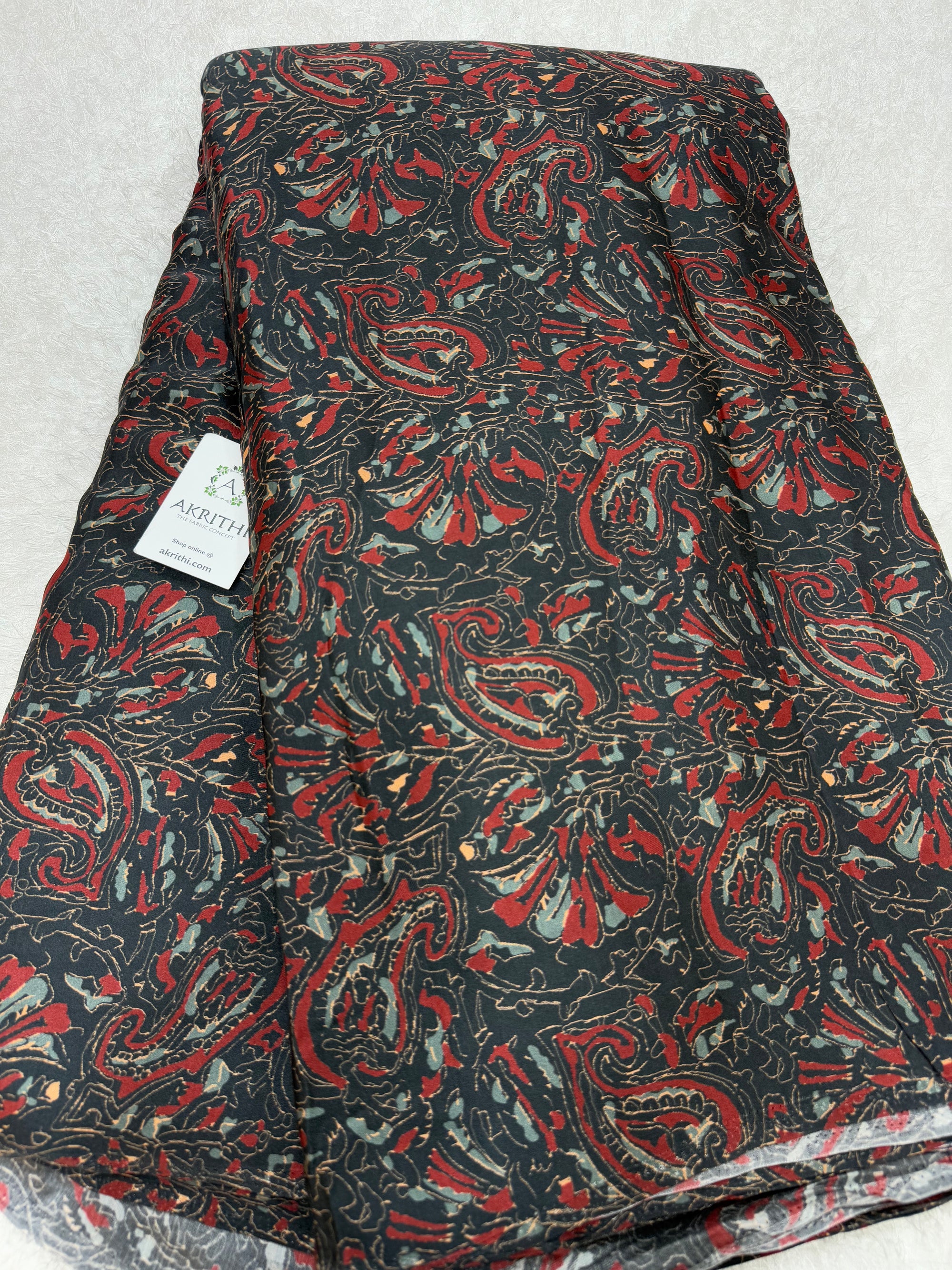 Digital printed pure modal satin fabric