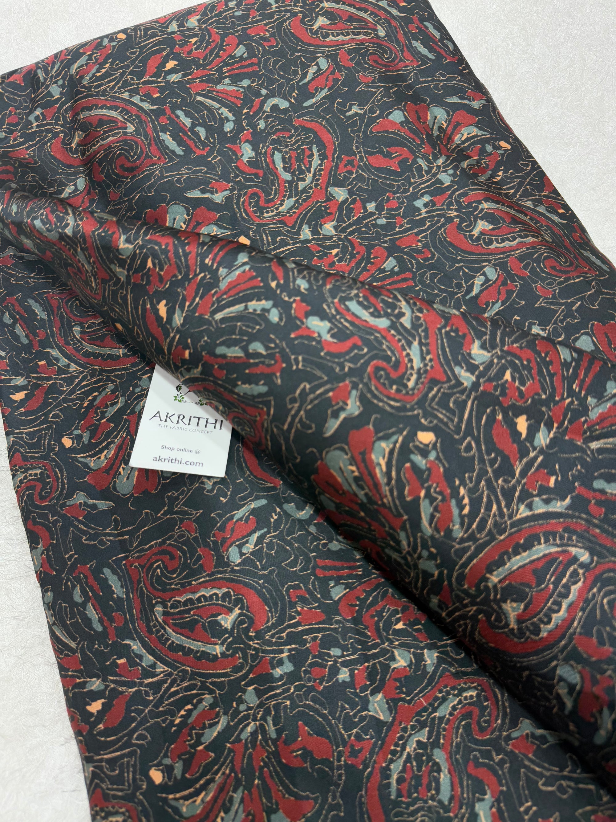 Digital printed pure modal satin fabric