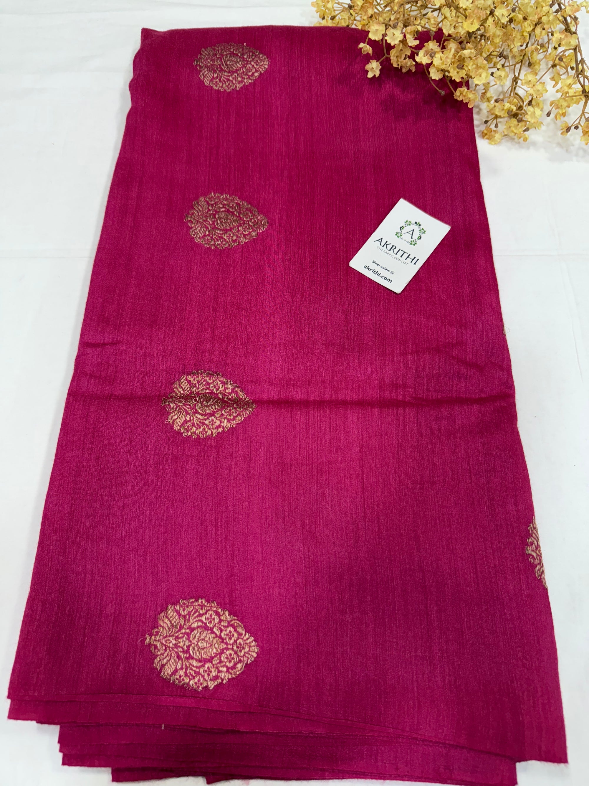 Handloom pure munga silk fabric