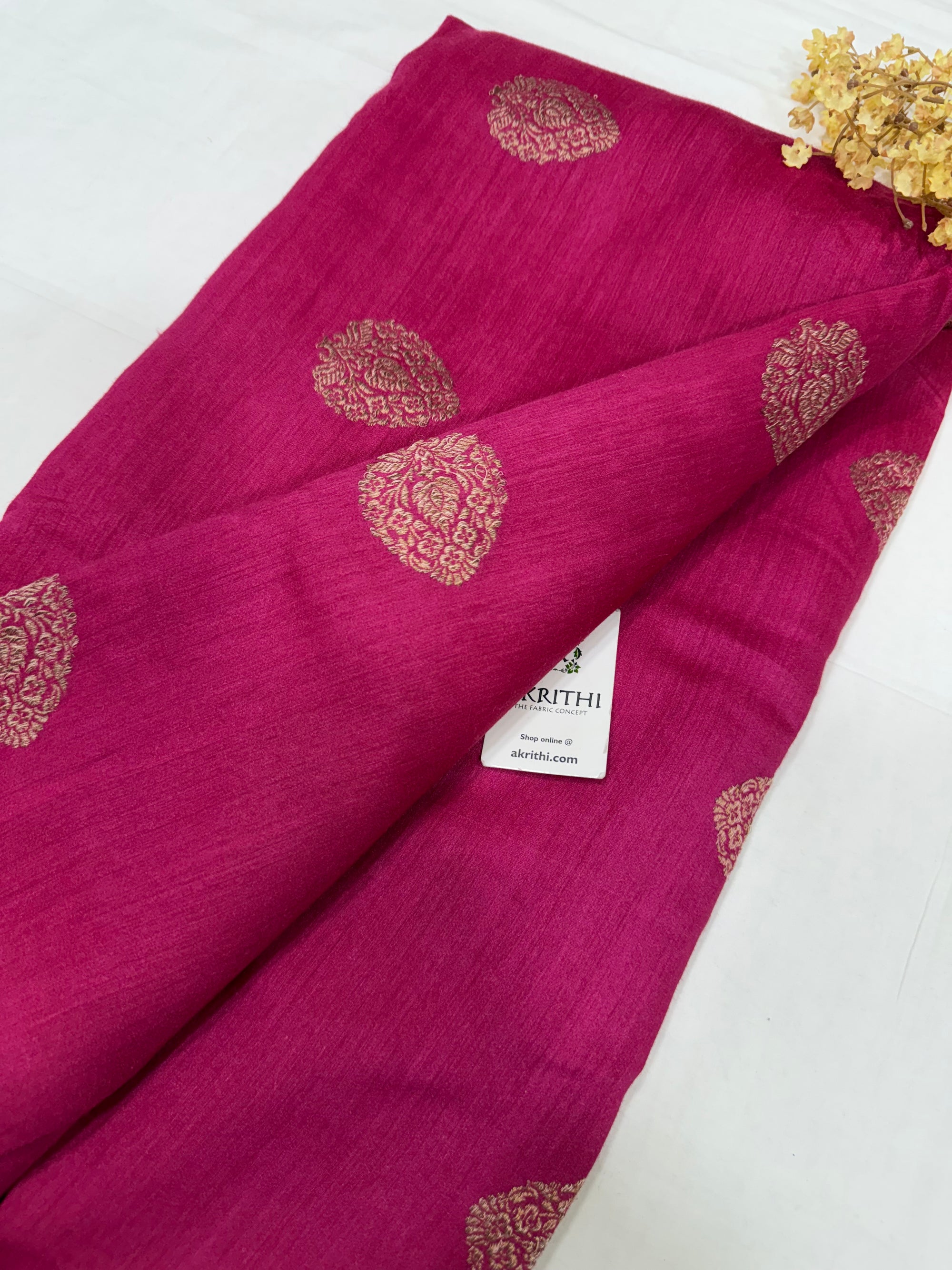 Handloom pure munga silk fabric