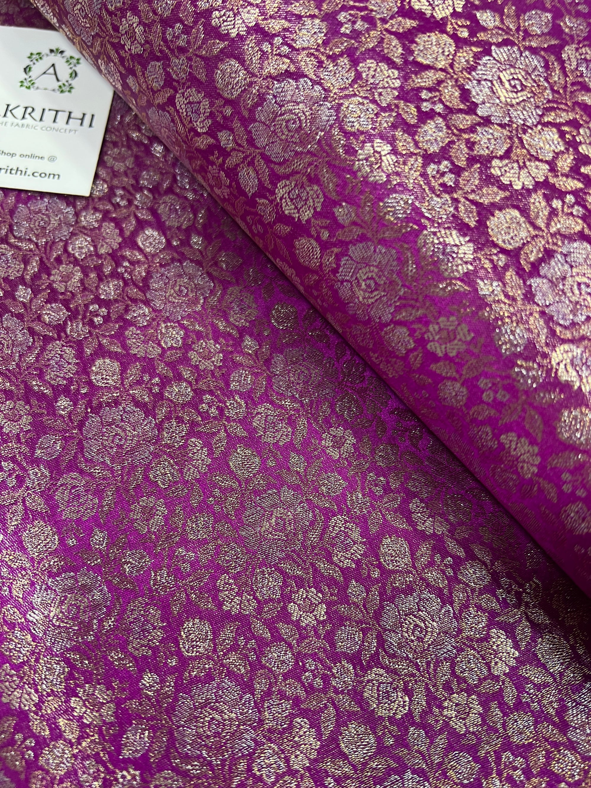 Pure tissue Banarasi brocade fabric