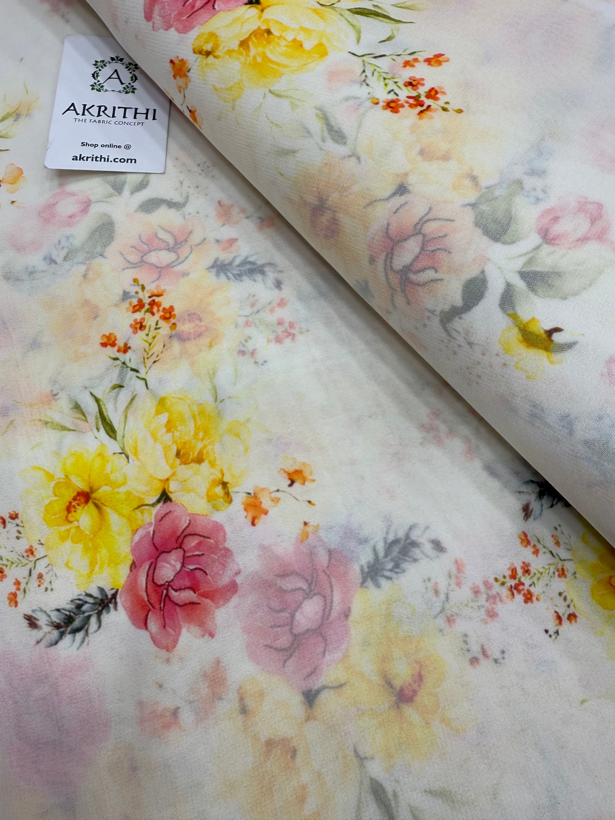 Digital Printed pure georgette saree