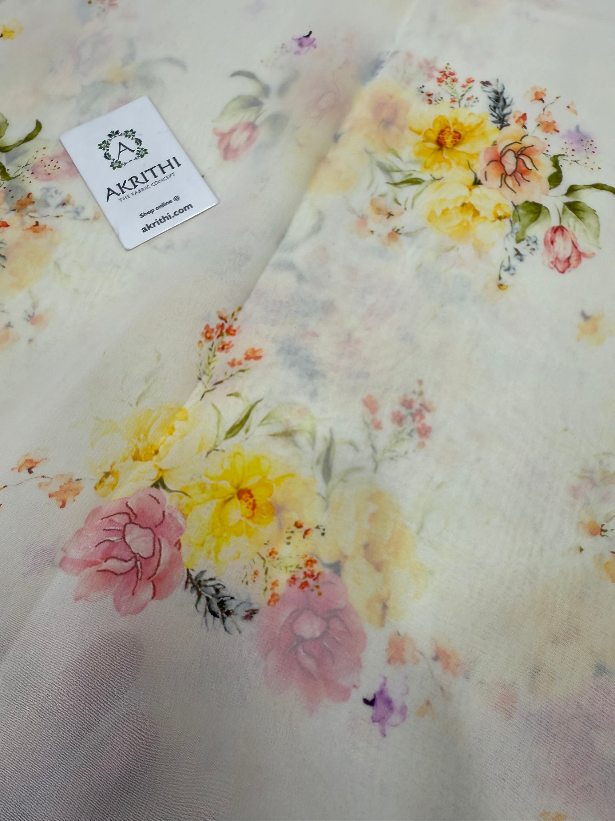 Digital Printed pure georgette saree