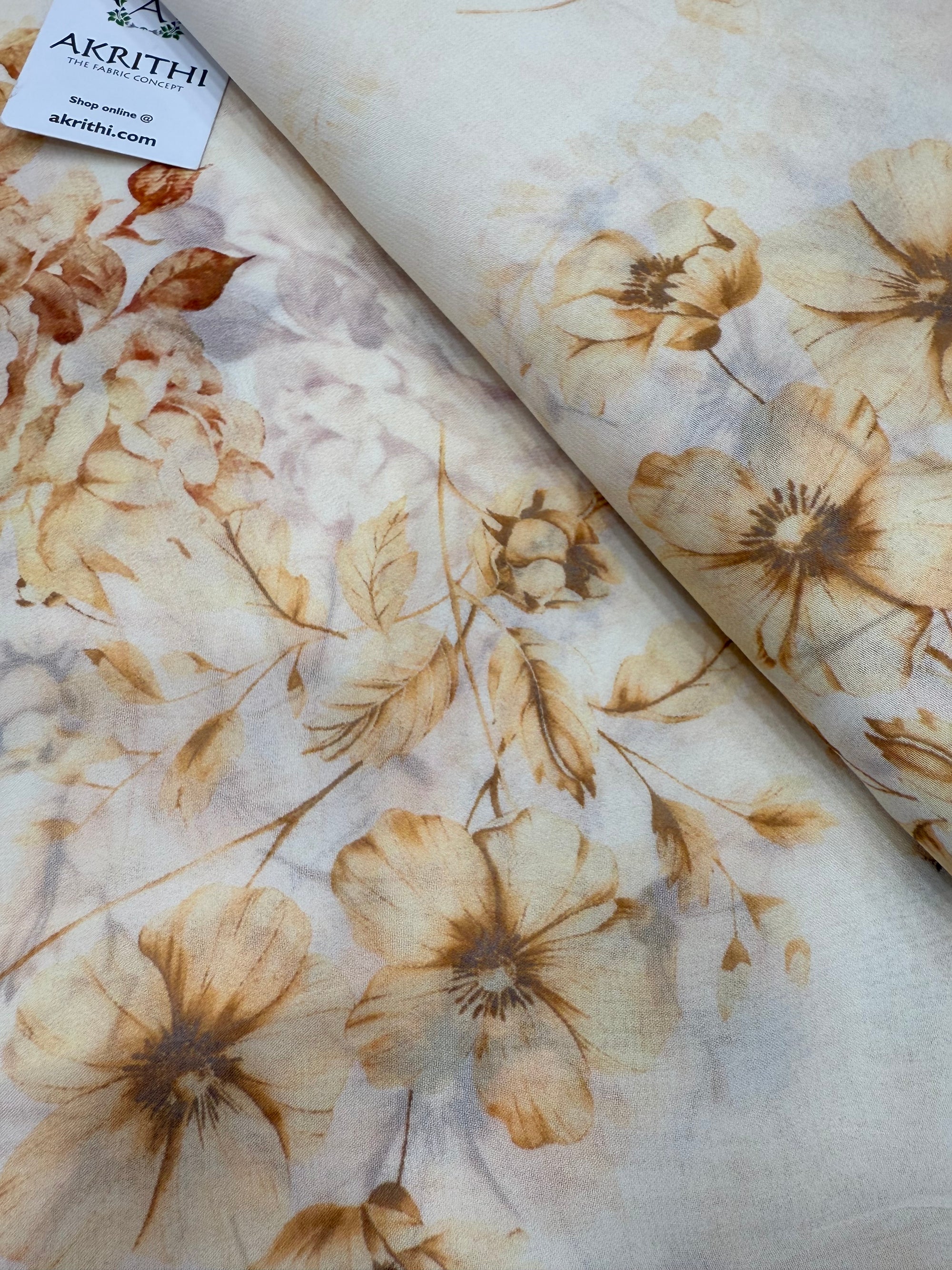 Digital Printed pure georgette fabric saree