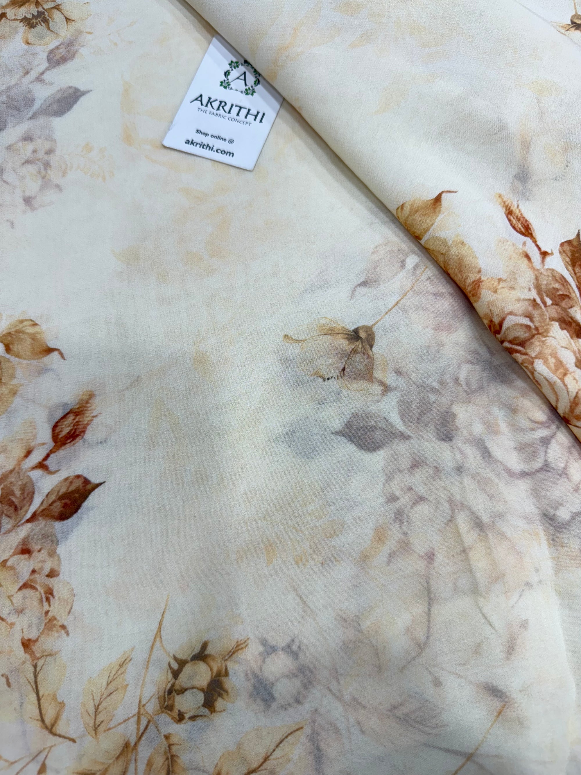 Digital Printed pure georgette fabric saree