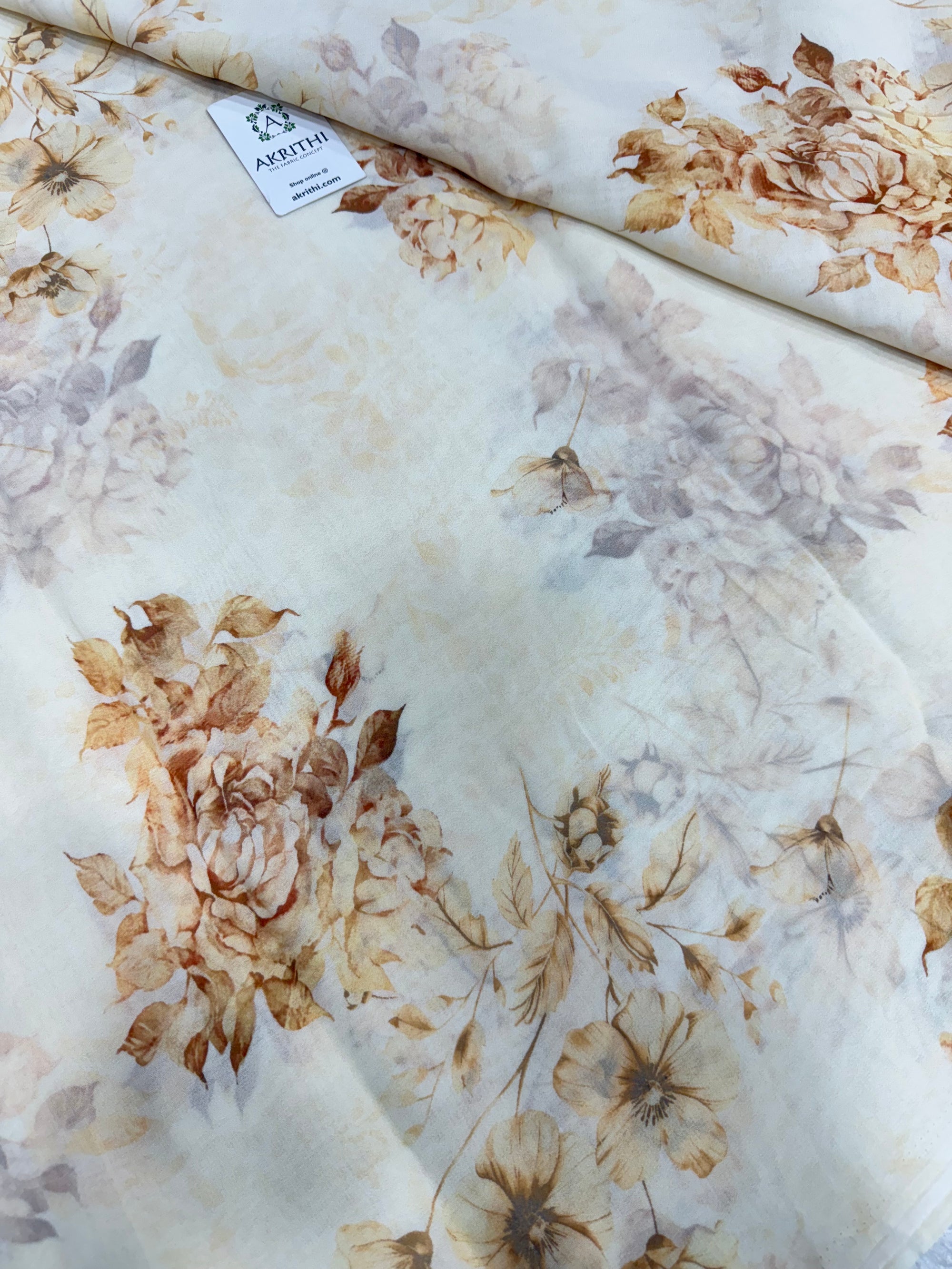 Digital Printed pure georgette fabric saree