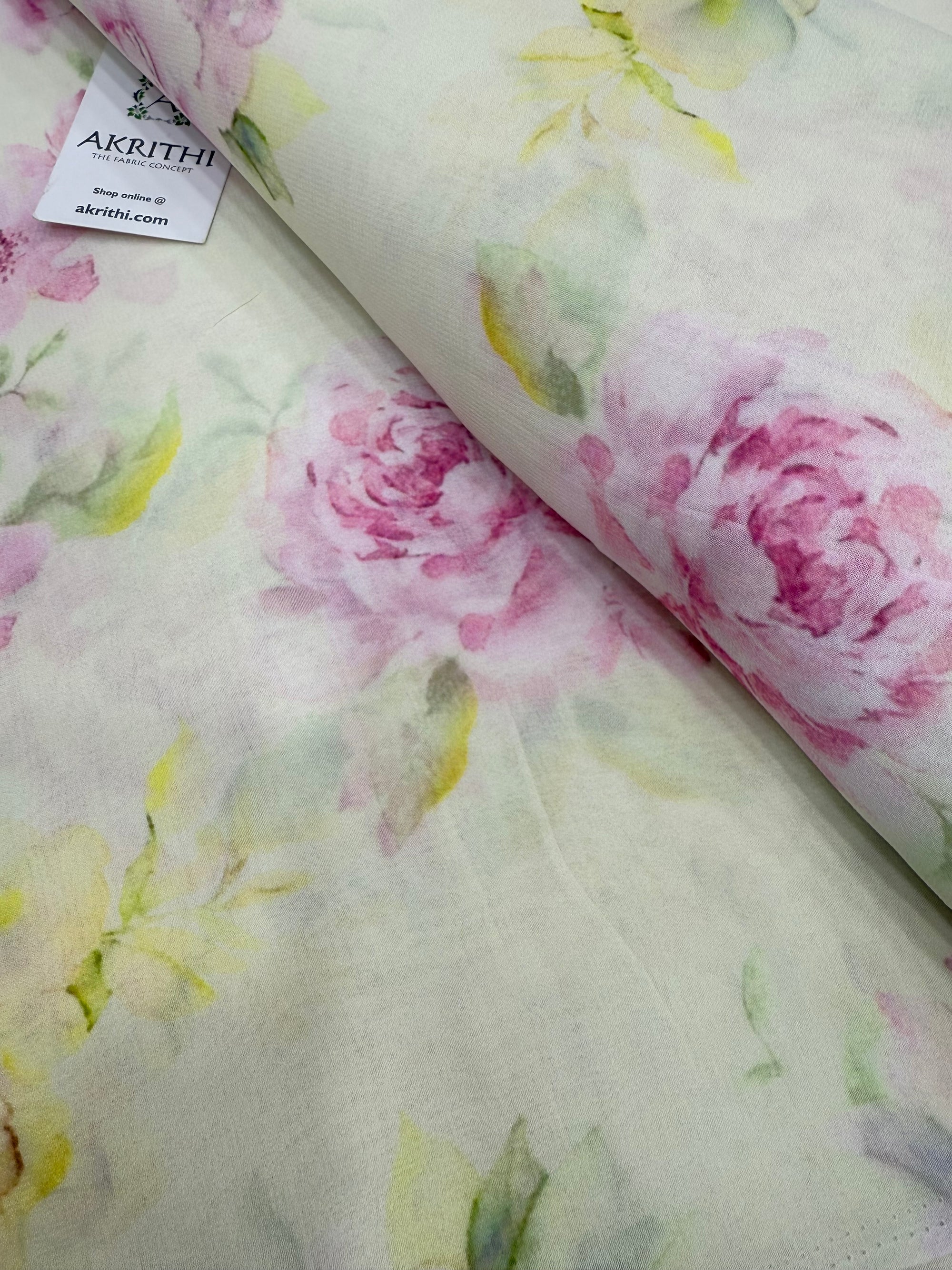 Digital Printed pure georgette saree