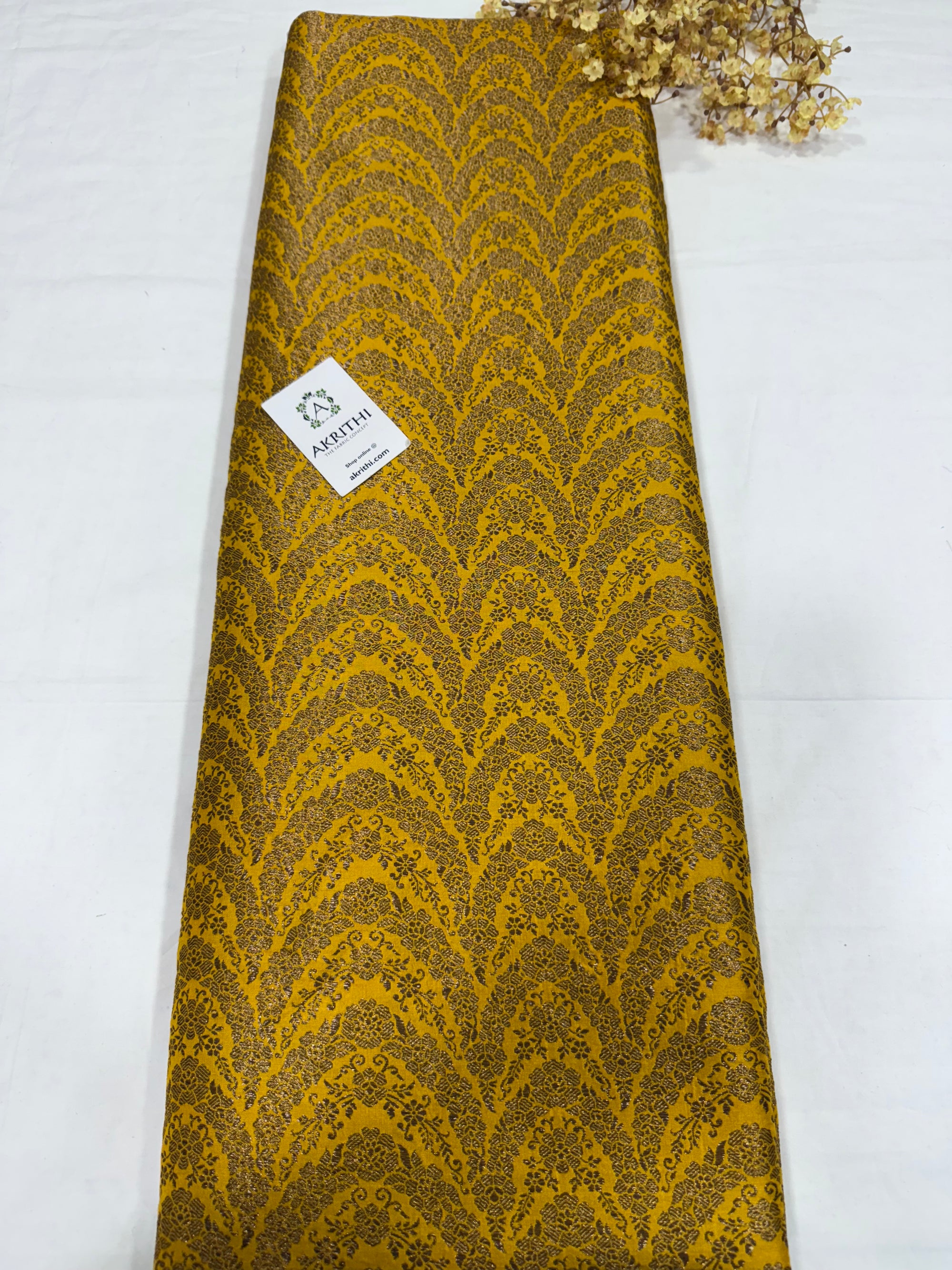 Pure silk Handloom Banarasi brocade fabric