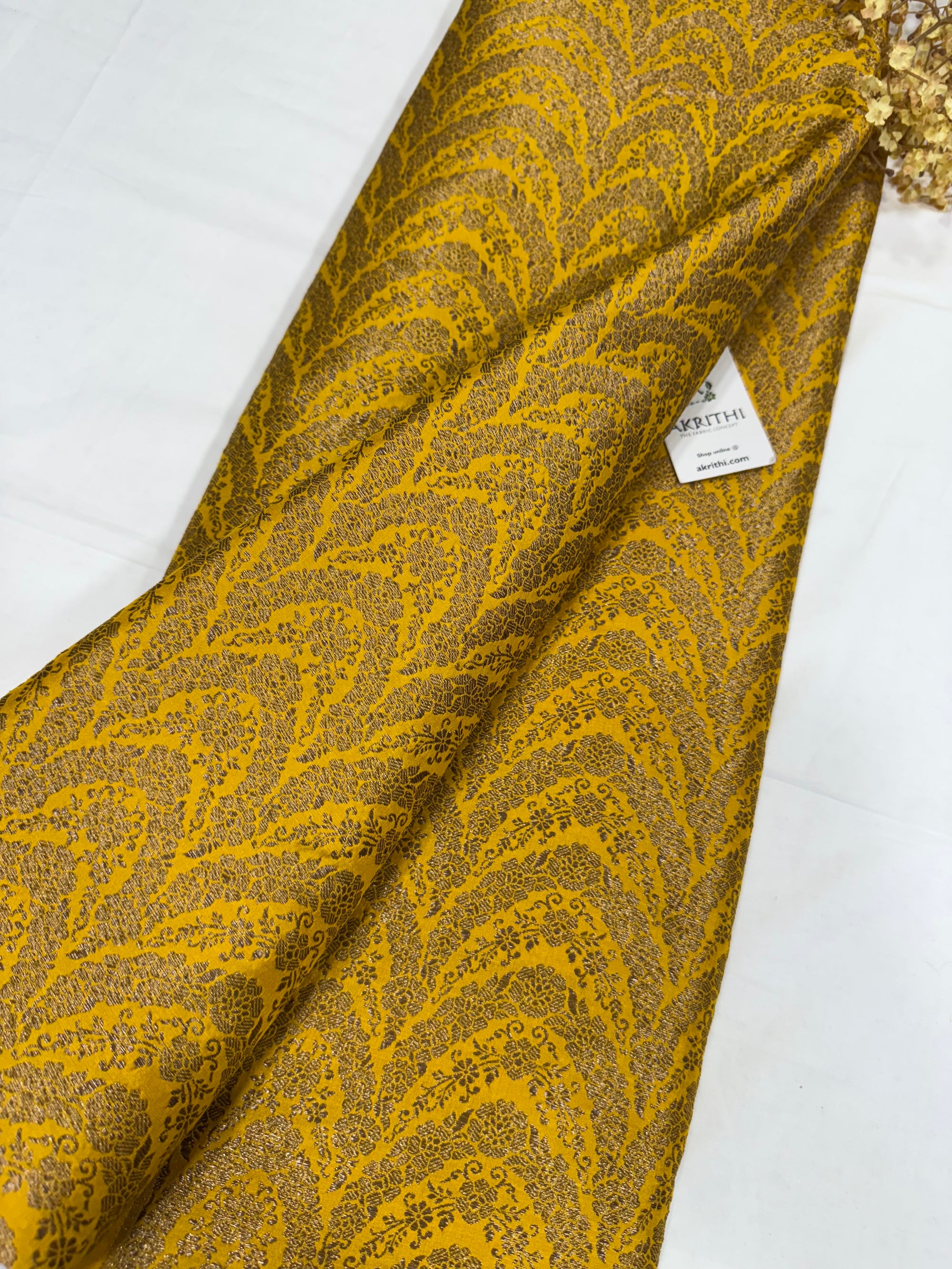 Pure silk Handloom Banarasi brocade fabric