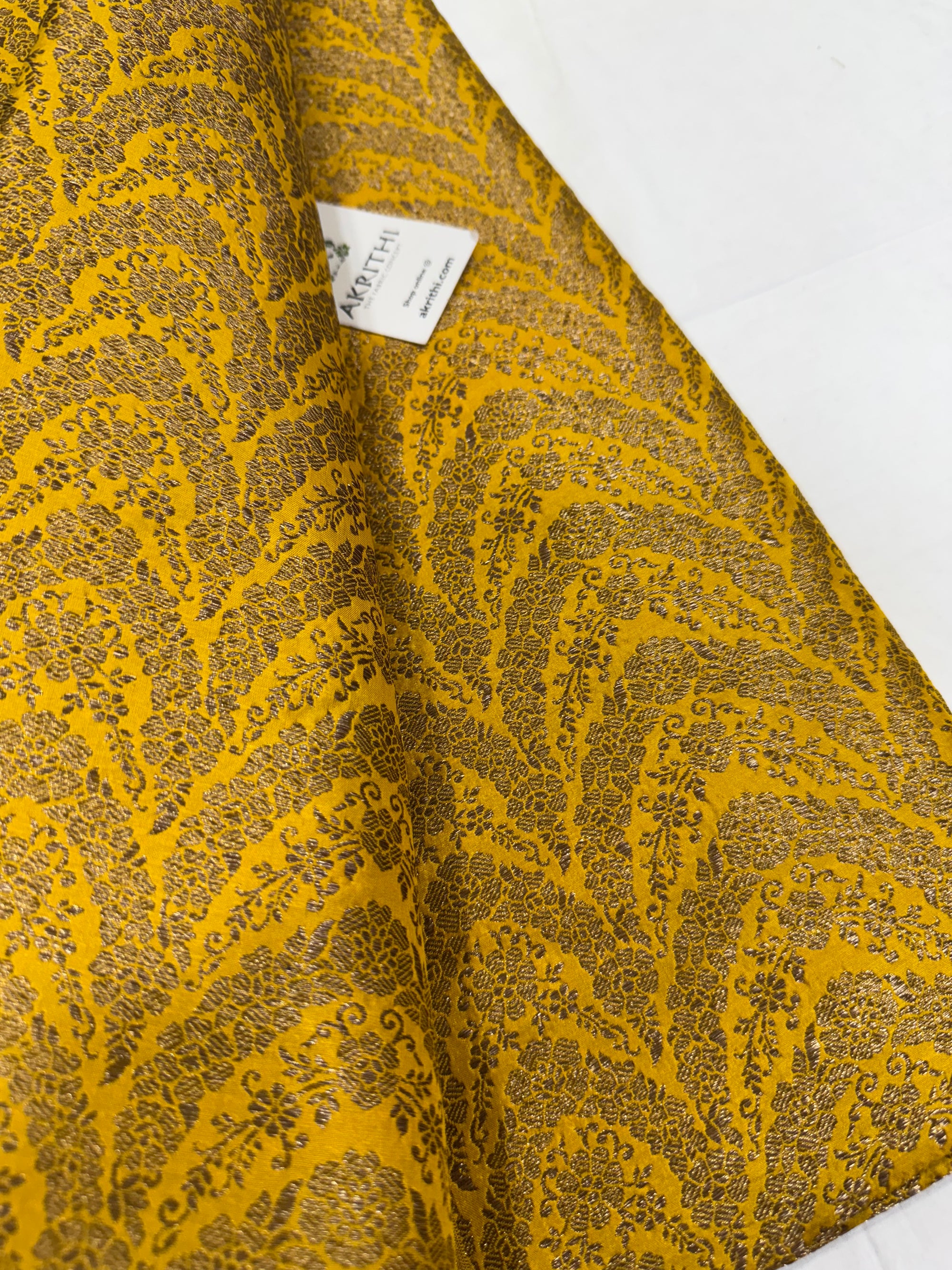 Pure silk Handloom Banarasi brocade fabric