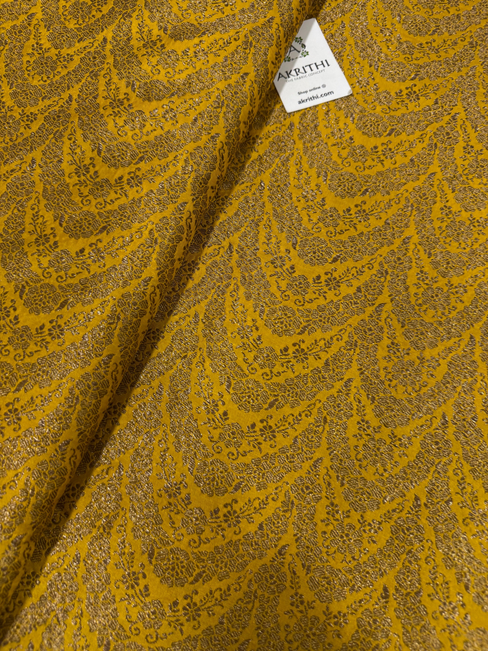 Pure silk Handloom Banarasi brocade fabric